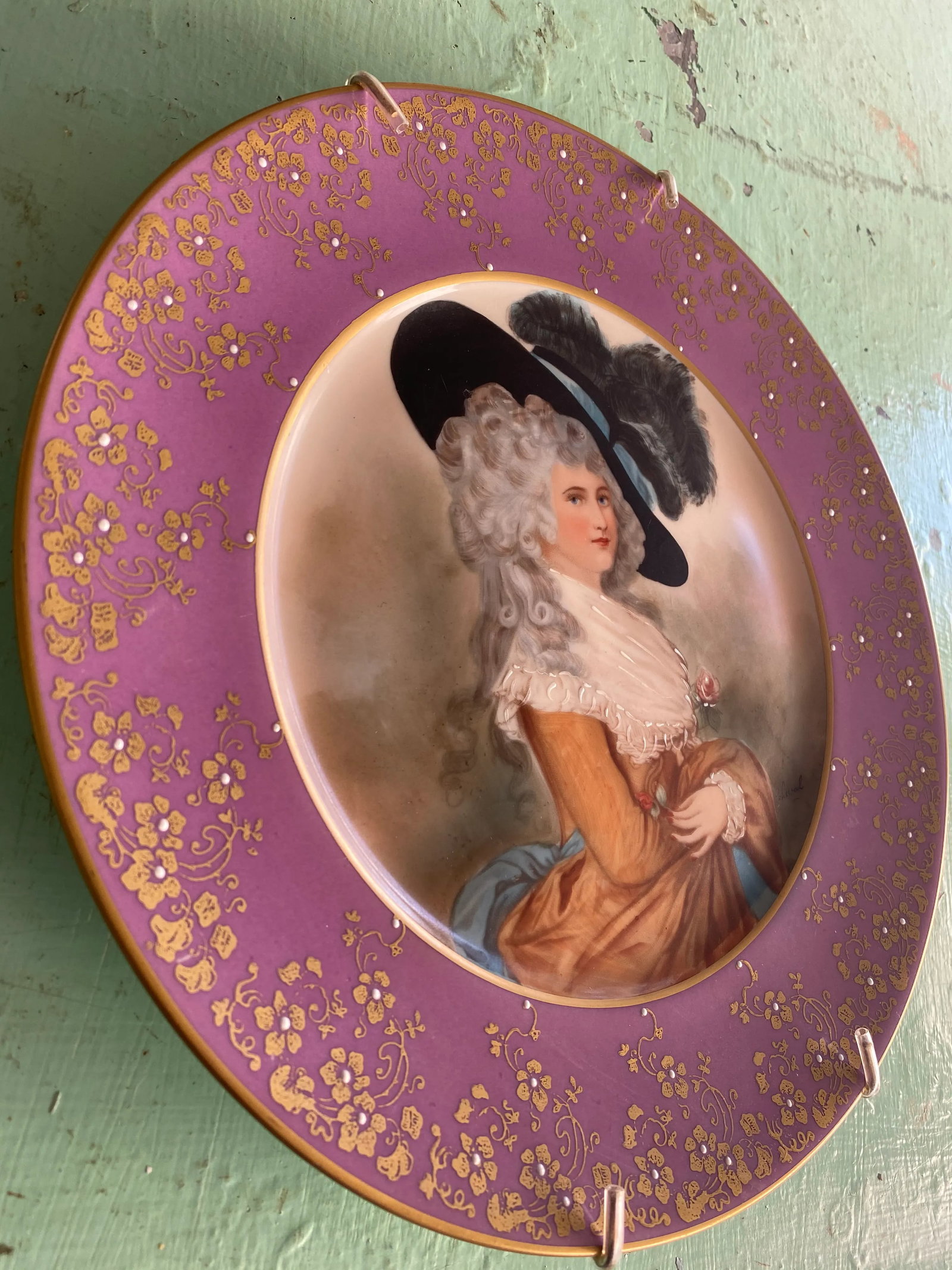 Antique Royal Vienna Signed Portrait Cabinet Plate - 8