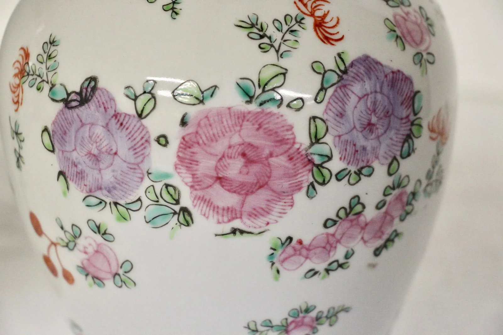 Adams Floral Lowestoft Ginger Jars - a Pair - 5