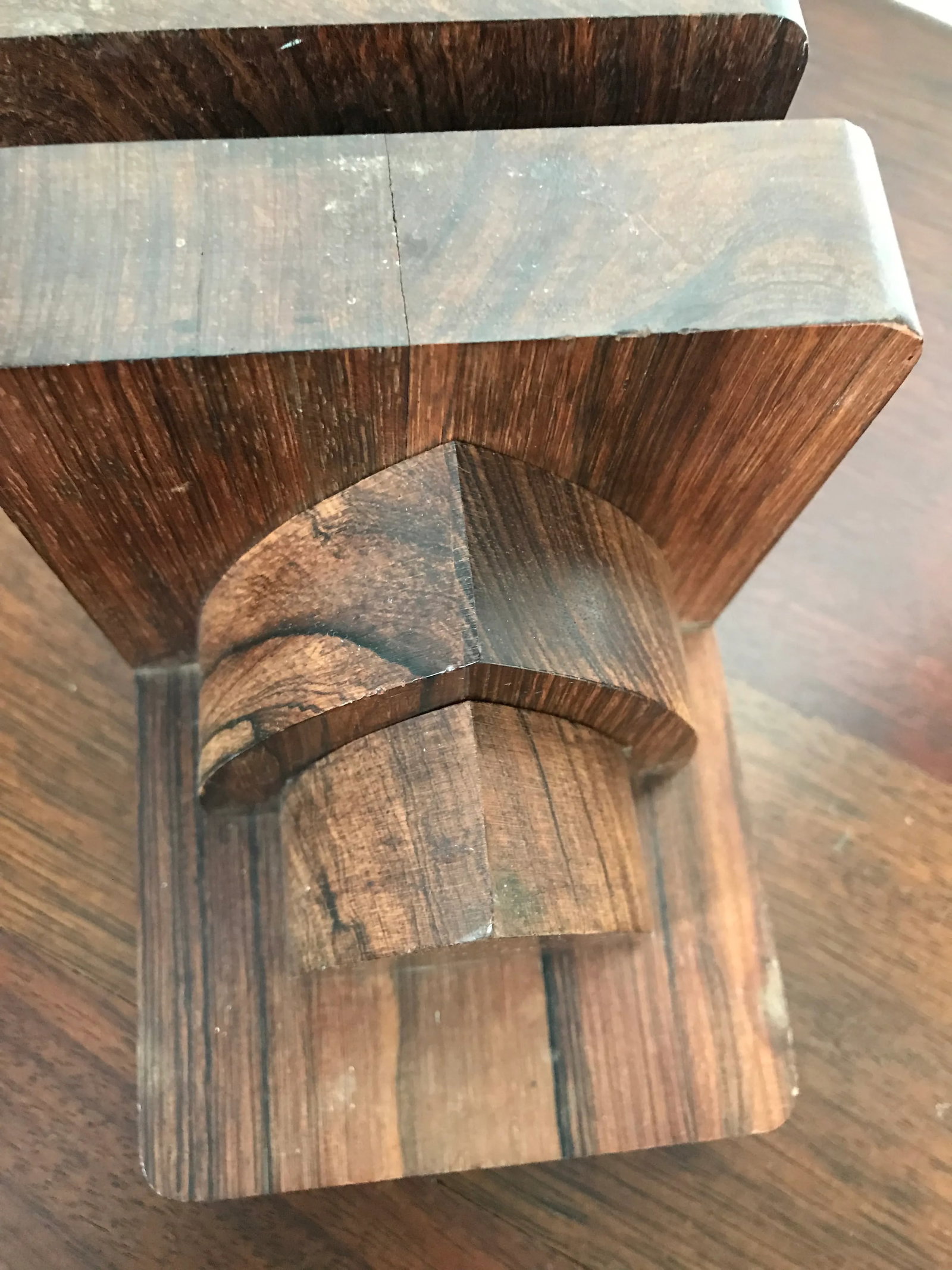Vintage Mid Century Modern Art Deco Architectural Rosewood Bookends - a Pair - 4