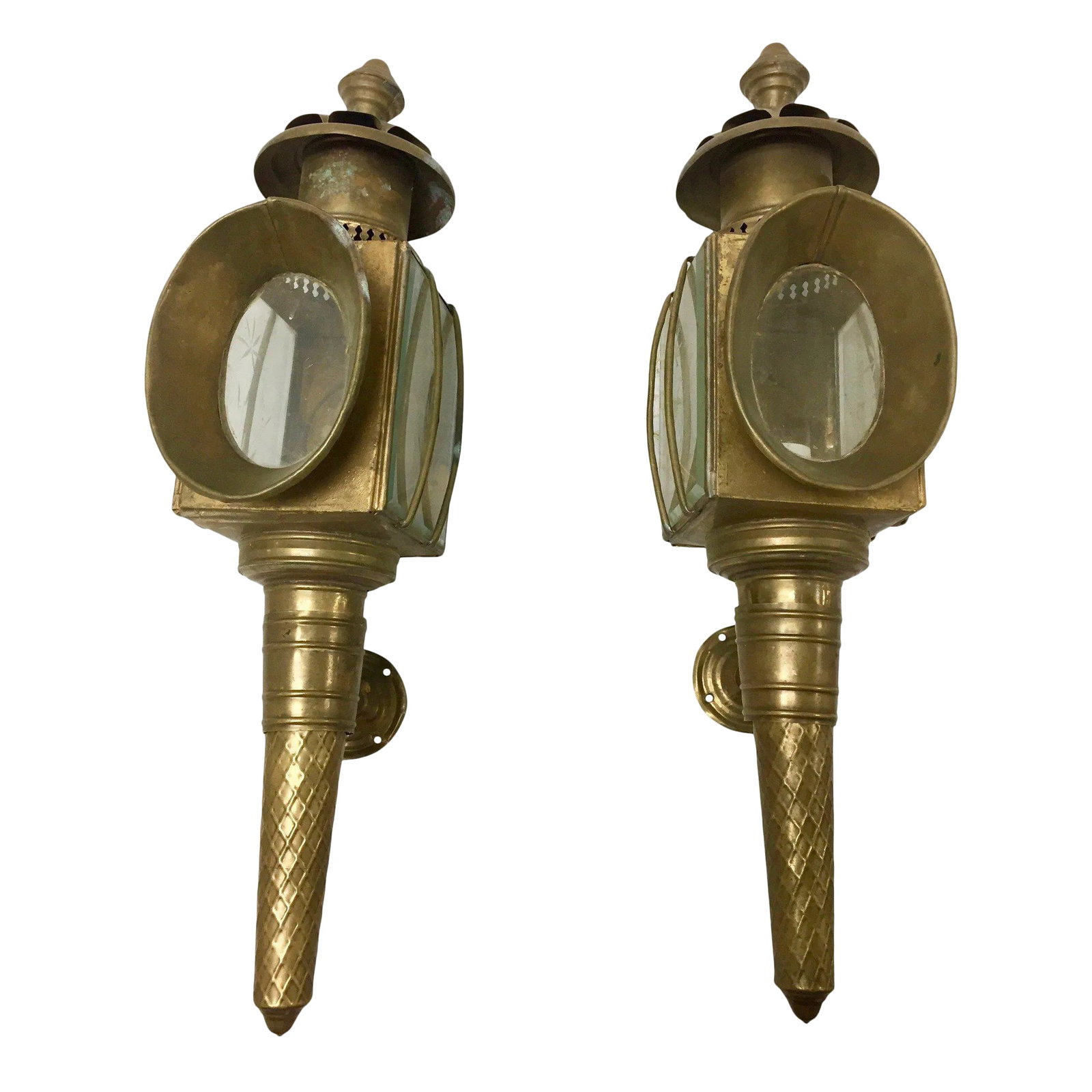 Early 20th Century American Coach Lamps Sconces - a Pair (1 of 7)