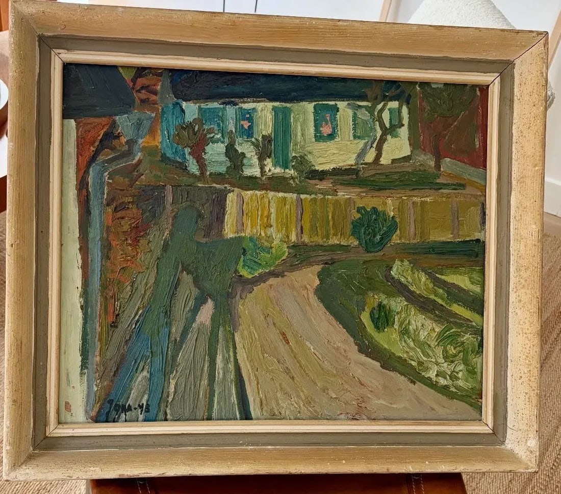 1940s Swedish Mid-Century Painting by Gunnar Jonn, Framed - 12