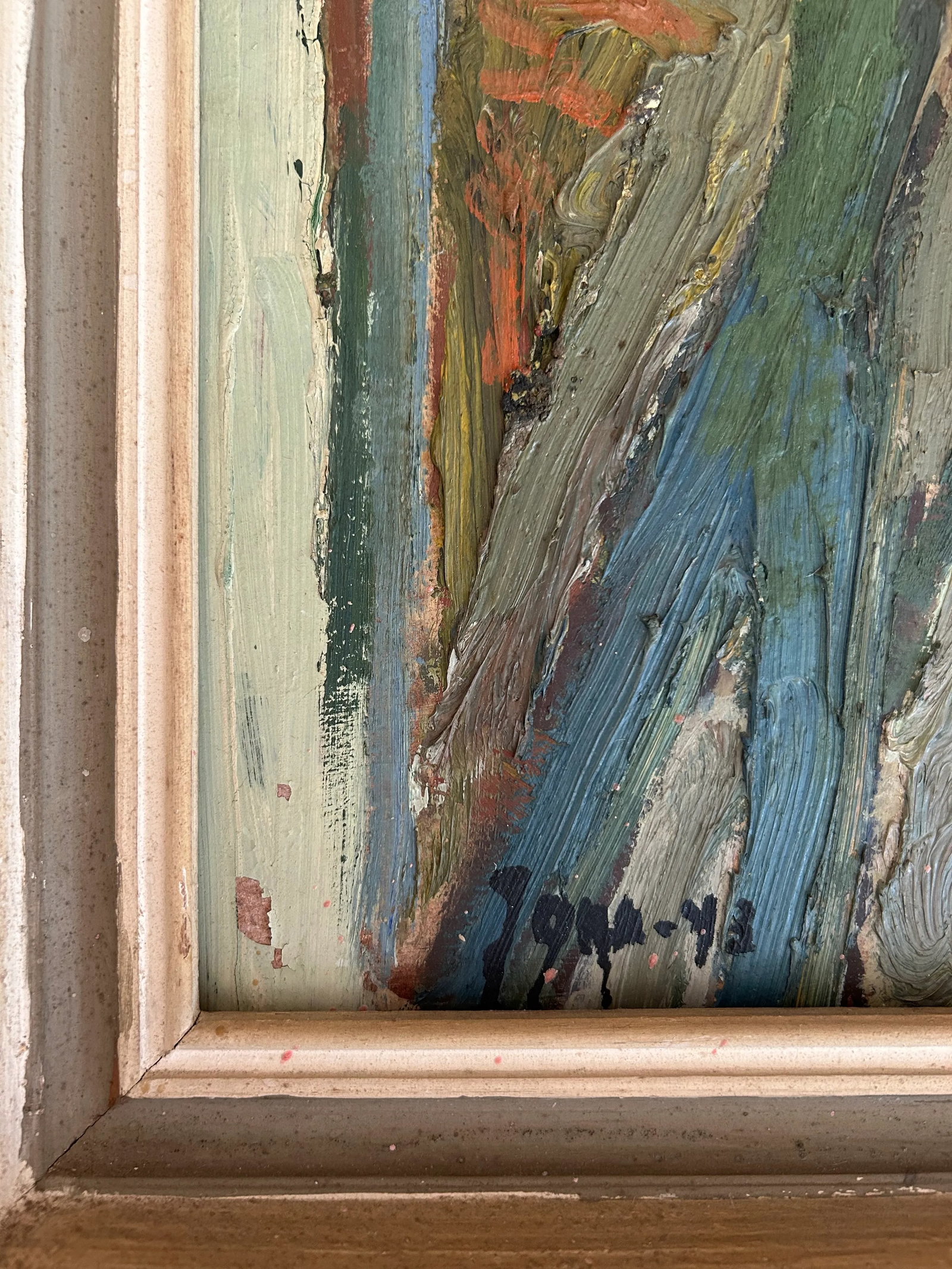 1940s Swedish Mid-Century Painting by Gunnar Jonn, Framed - 9
