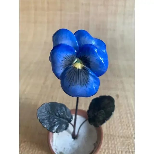 French Porcelain Potted Flower by Samuel Mazy - 7