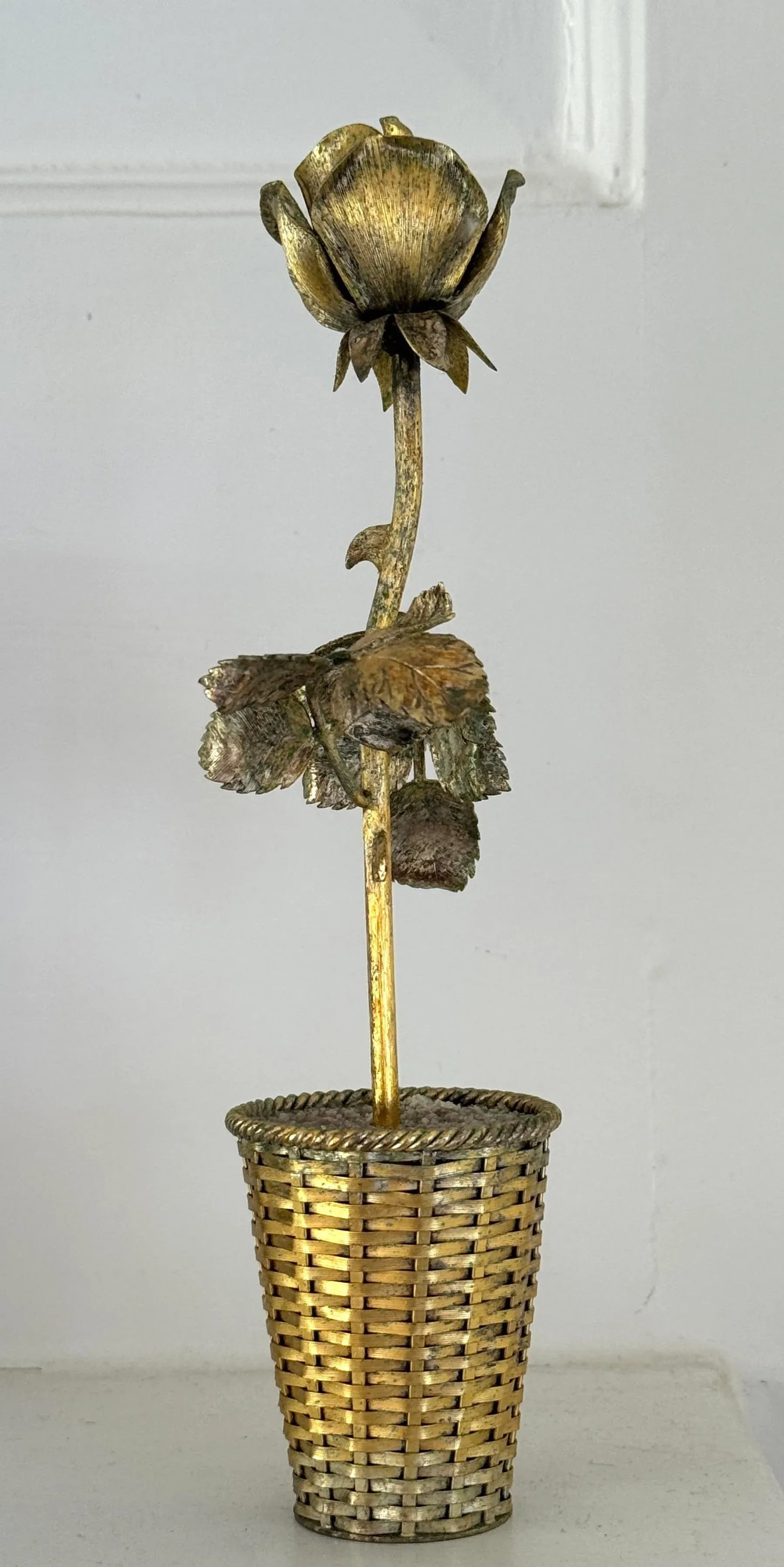 Vintage Tiffany & Co Gilded Sterling Potted Flowet - 2