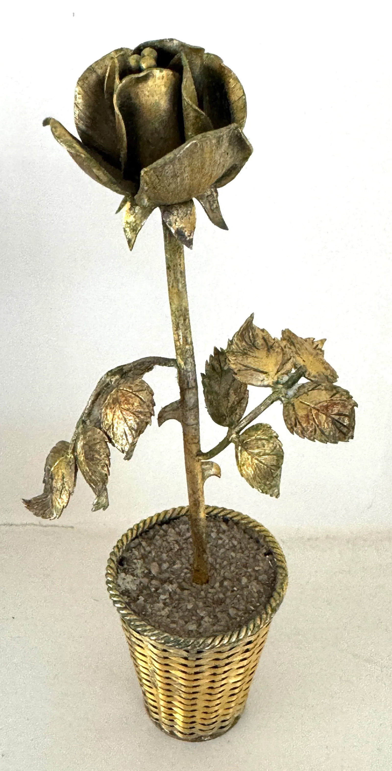 Vintage Tiffany & Co Gilded Sterling Potted Flowet - 8