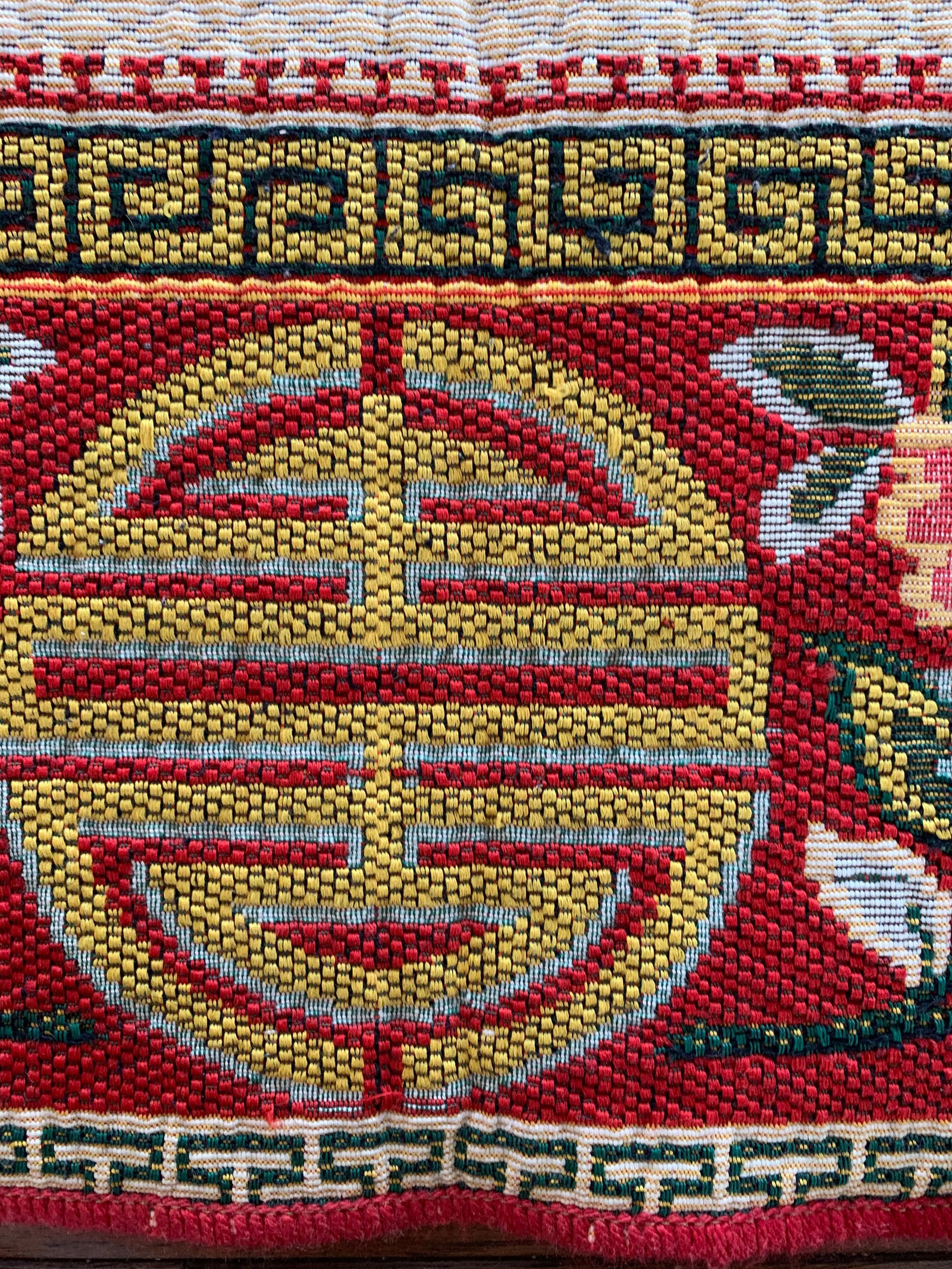 Mid 20th Century Asian Embroidered Rug/Wall Hanging 6x8.5 - 5