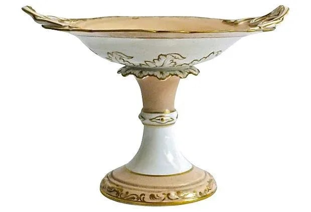 Antique Porcelain Floral Compote - 2
