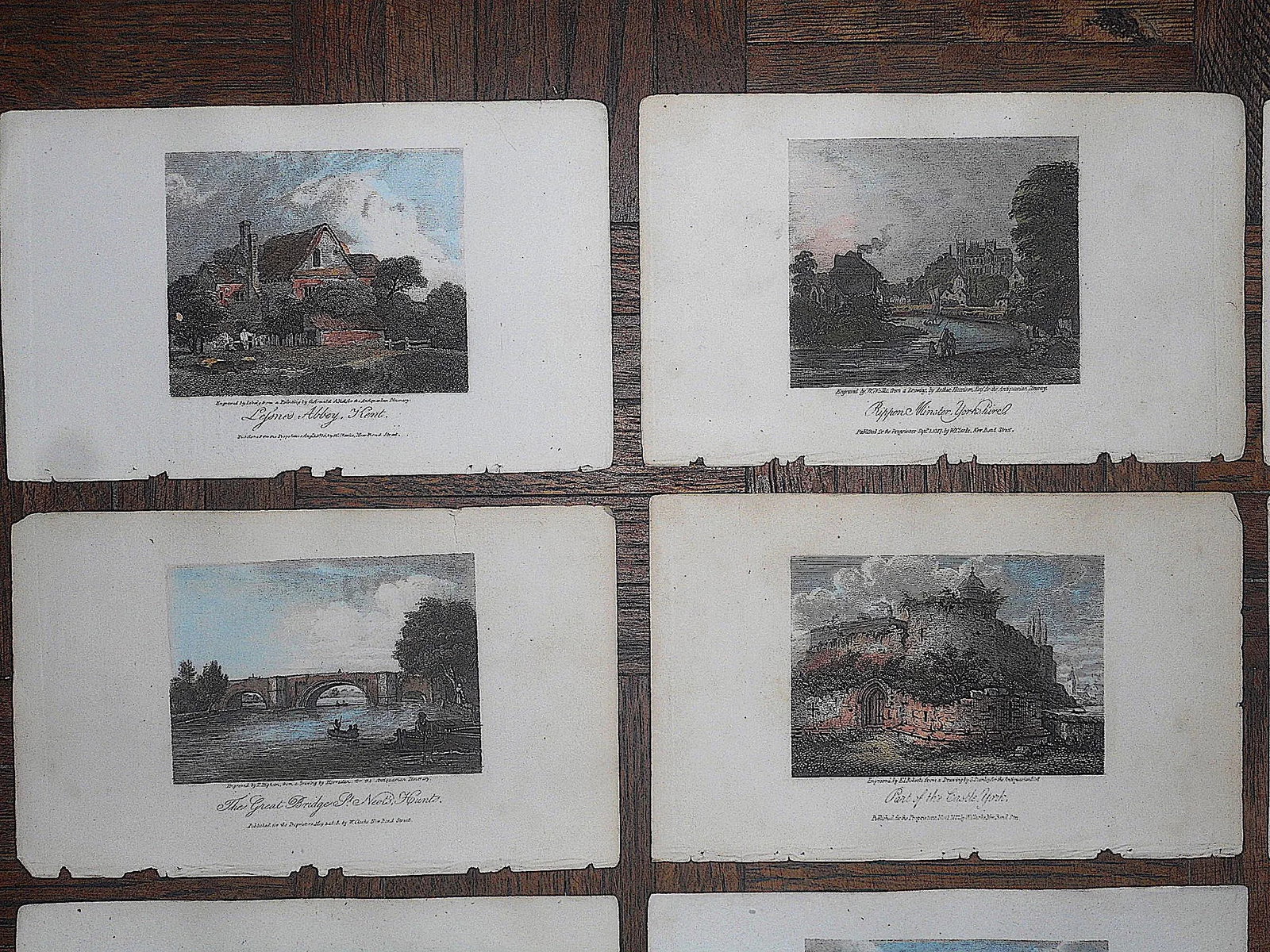 Antique 19th C. Engravings-4"x6.5"- Landscapes & Architectural Views-Set of 12 - 2