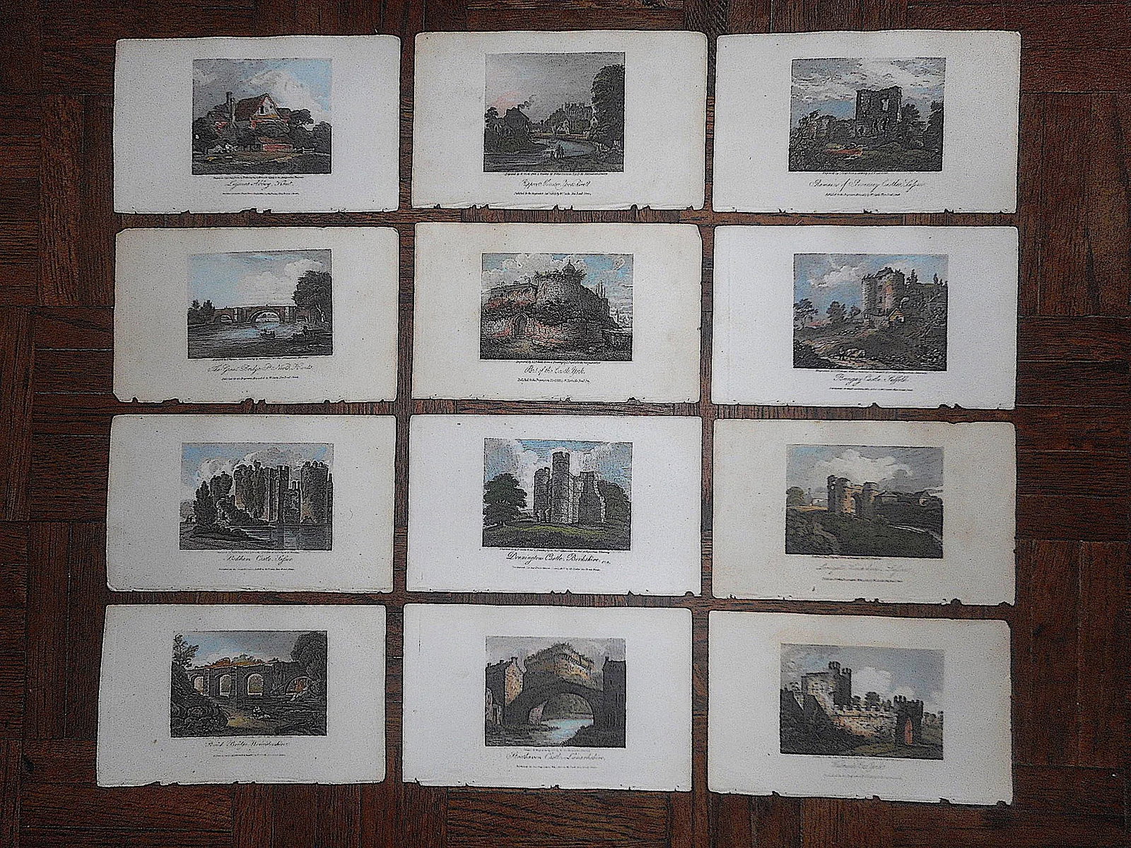 Antique 19th C. Engravings-4"x6.5"- Landscapes & Architectural Views-Set of 12 - 6