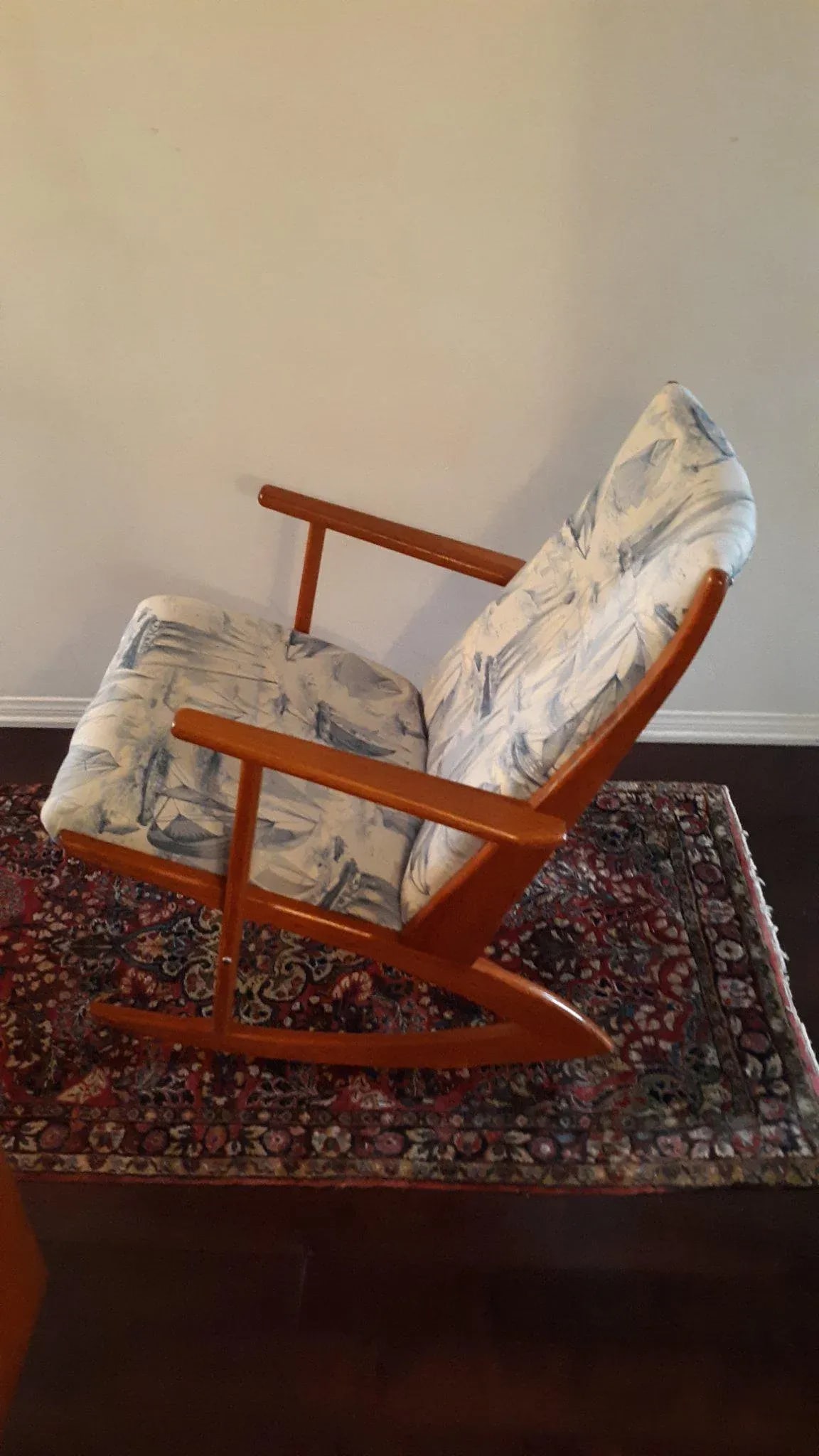 Vintage Teak Danish Modern Rocking Chair in the Style of Georg Jensen - 2