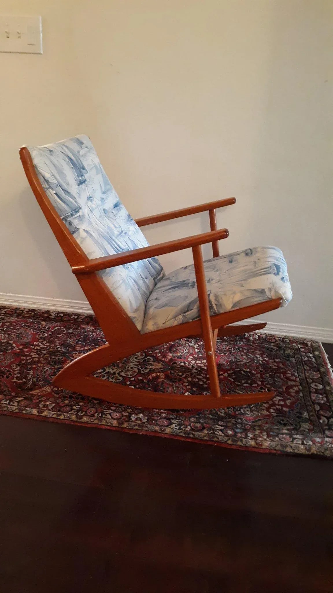 Vintage Teak Danish Modern Rocking Chair in the Style of Georg Jensen - 4