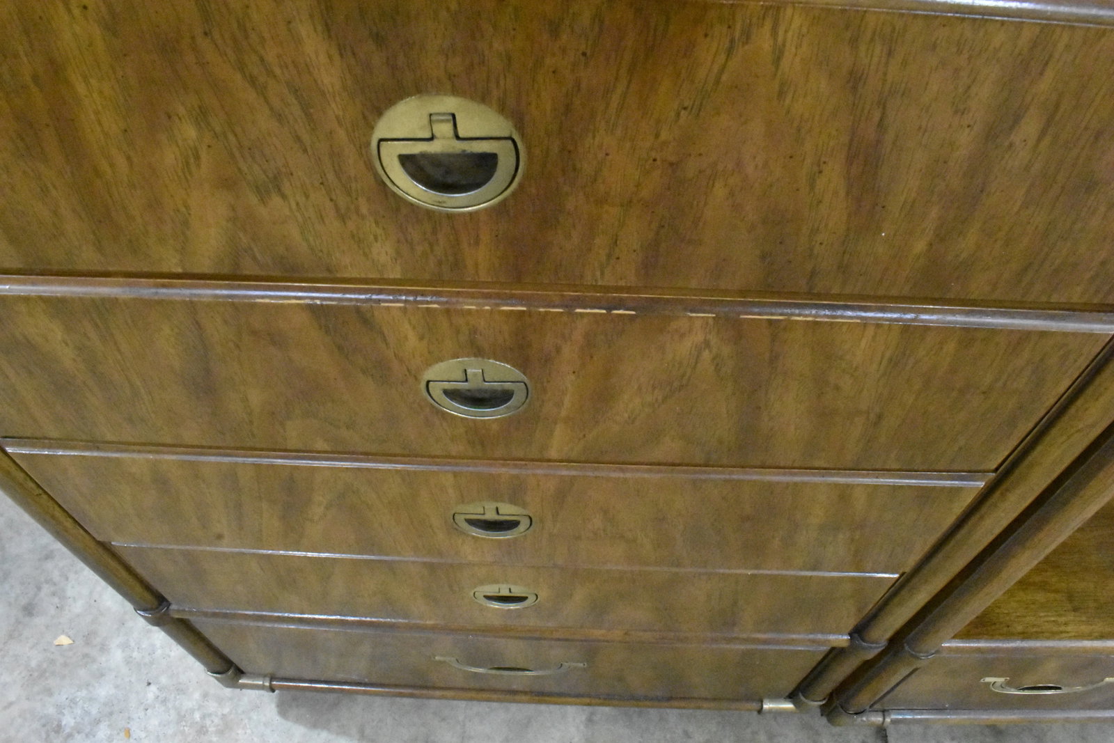 Mid Century Drexel Accolade 3 Piece Wall Unit Secretary Chests of Drawers - 5