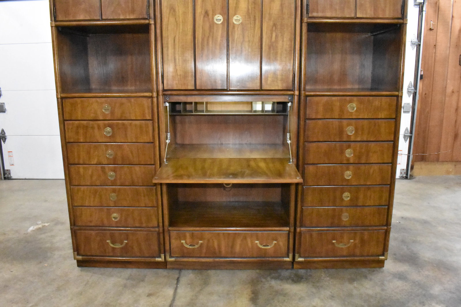 Mid Century Drexel Accolade 3 Piece Wall Unit Secretary Chests of Drawers - 7