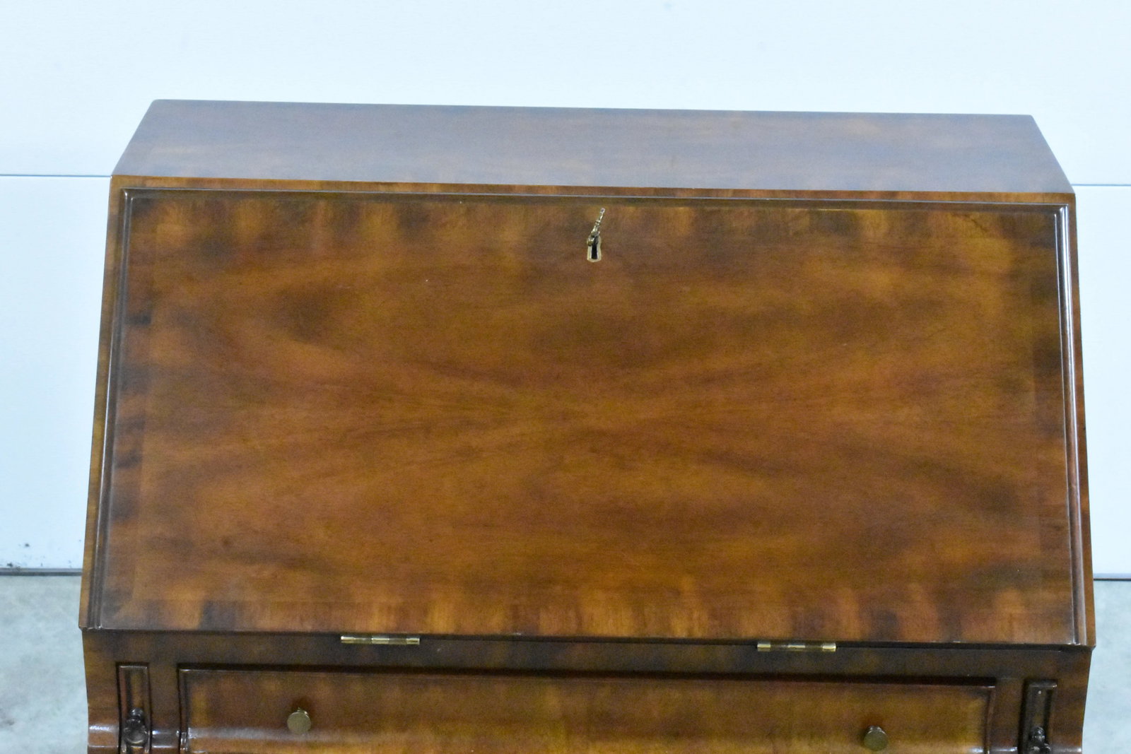 Maitland Smith Crotch Mahogany Ball & Claw Foot Slant Front Secretary - 3