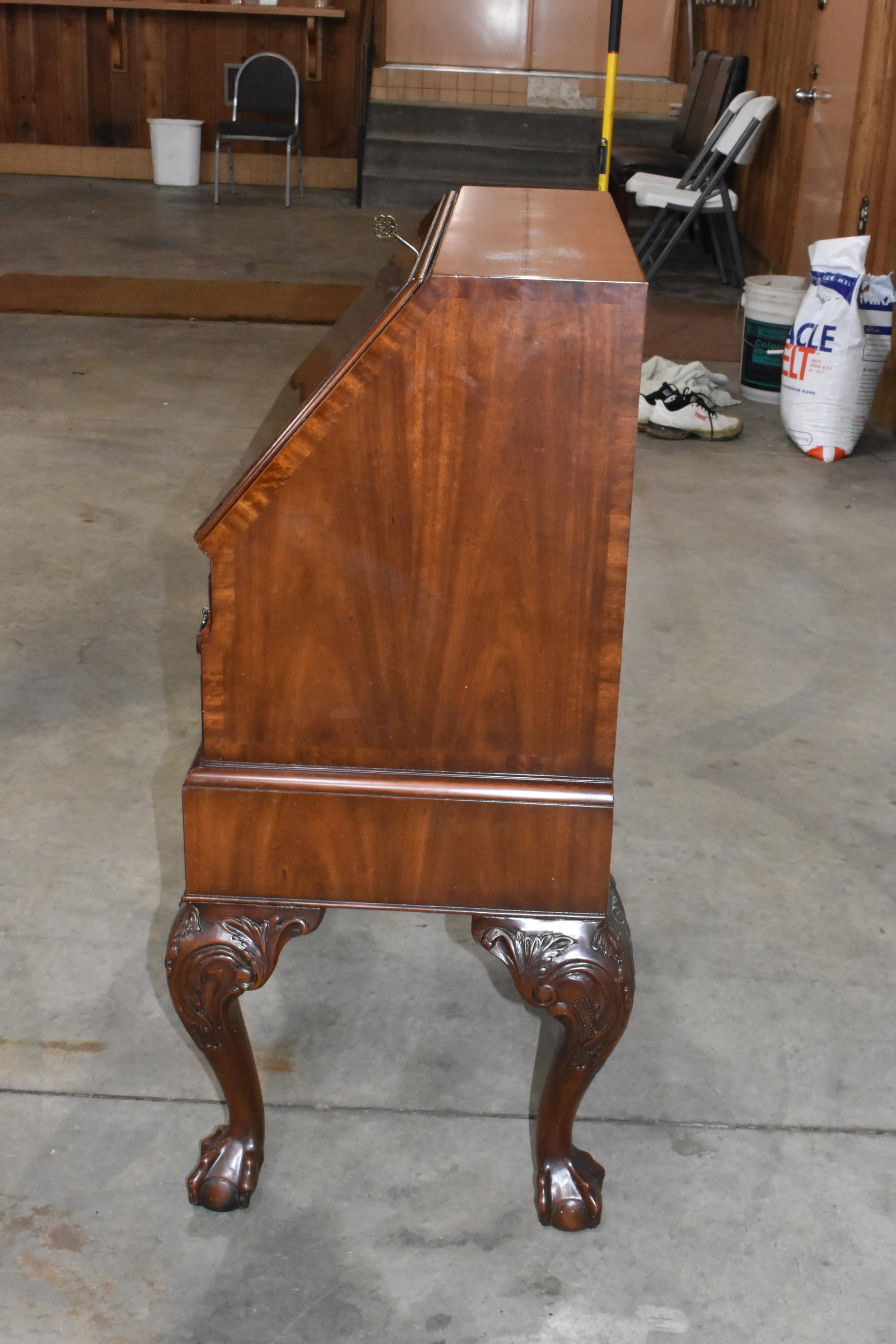 Maitland Smith Crotch Mahogany Ball & Claw Foot Slant Front Secretary - 6