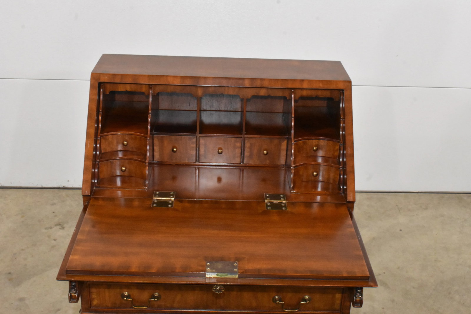 Maitland Smith Crotch Mahogany Ball & Claw Foot Slant Front Secretary - 8