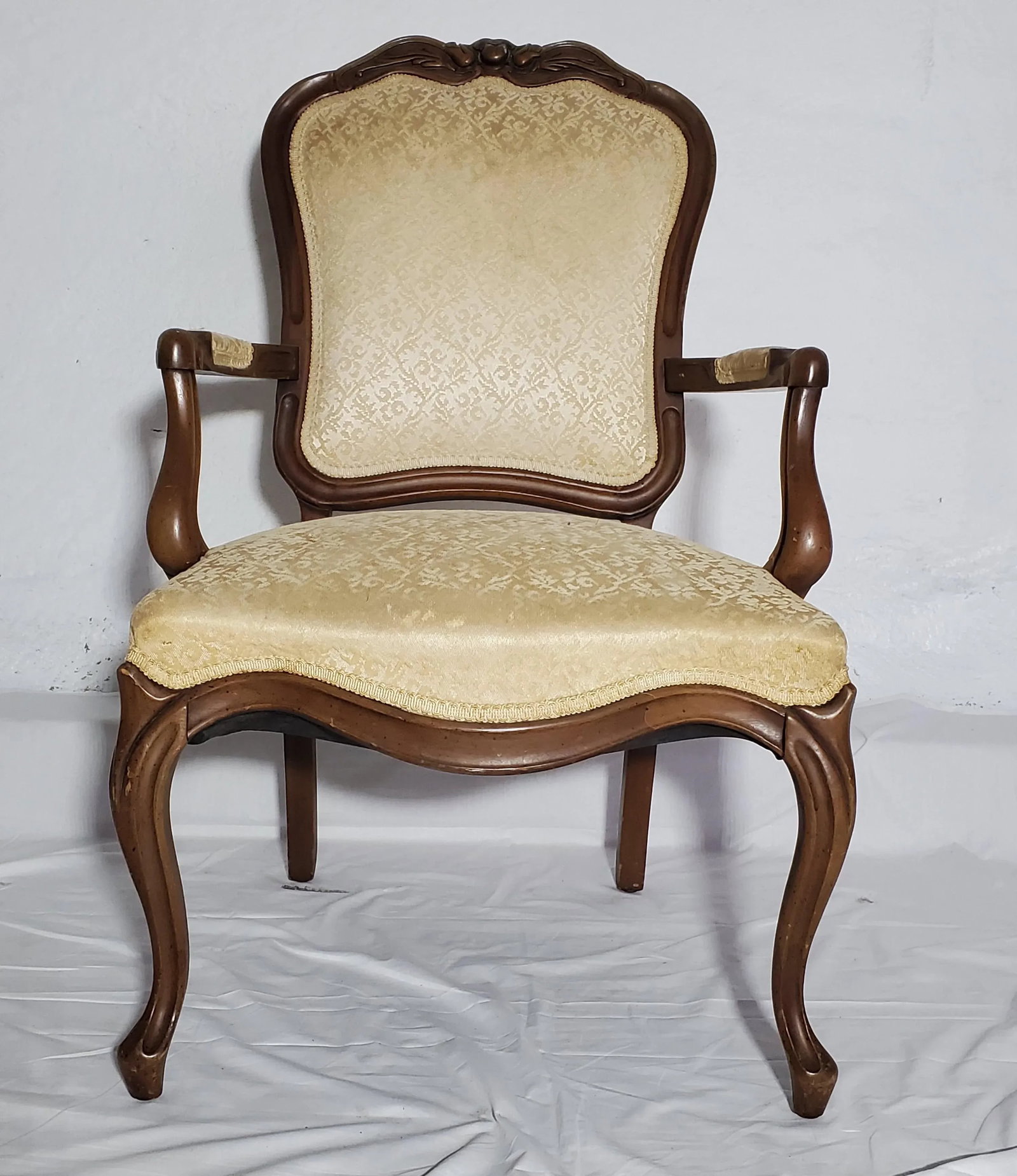 French Style Upholstered Head Dining Chairs - a Pair - 2