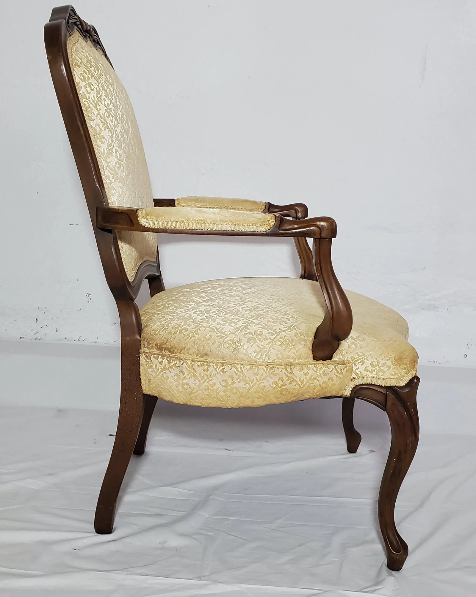 French Style Upholstered Head Dining Chairs - a Pair - 3