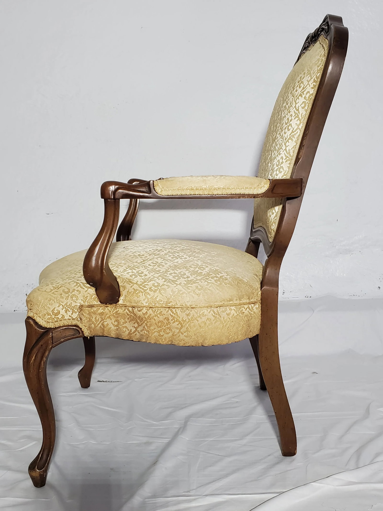 French Style Upholstered Head Dining Chairs - a Pair - 4