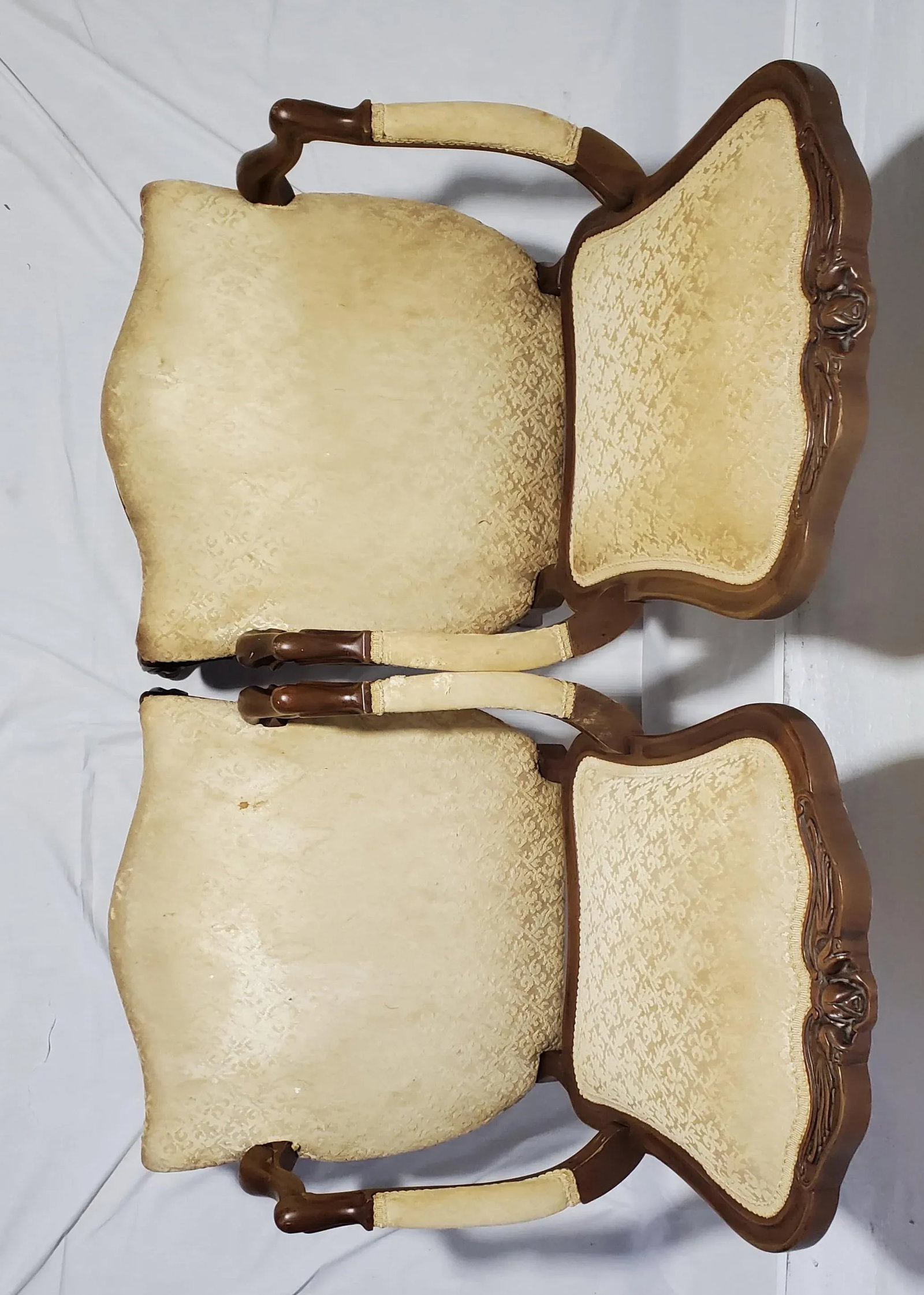 French Style Upholstered Head Dining Chairs - a Pair - 6