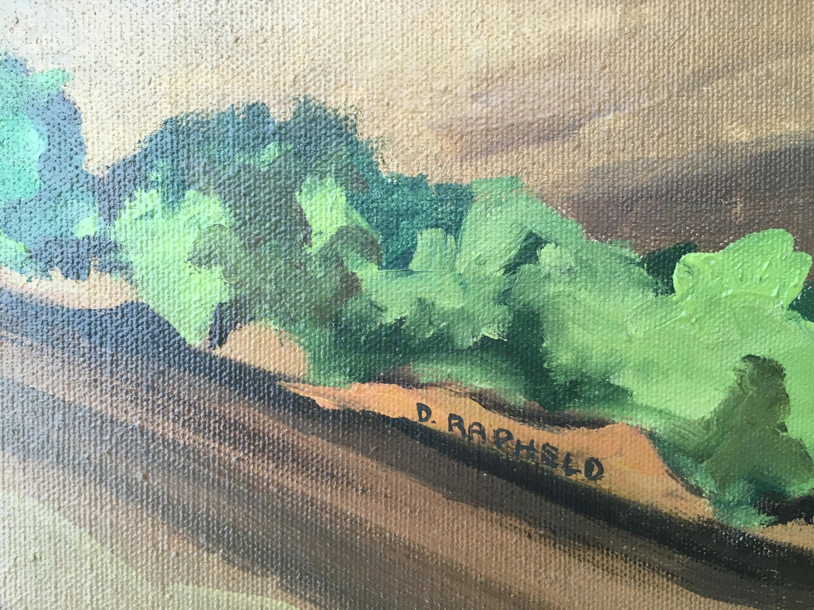 Italian Tuscan Landscape by Listed California American Artist Armando Marchergiani, Framed. - 11