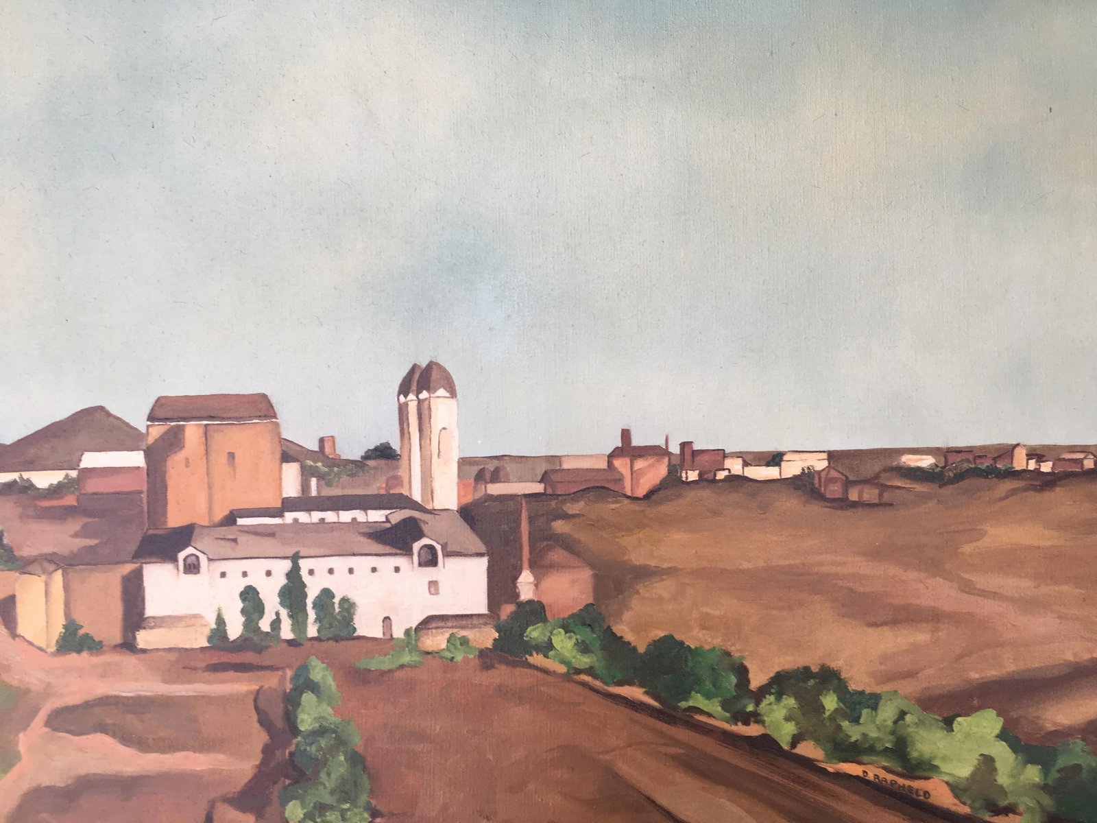 Italian Tuscan Landscape by Listed California American Artist Armando Marchergiani, Framed. - 4