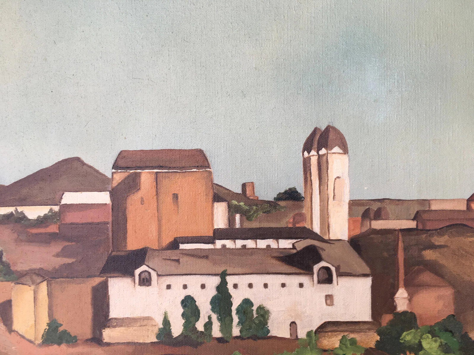 Italian Tuscan Landscape by Listed California American Artist Armando Marchergiani, Framed. - 5