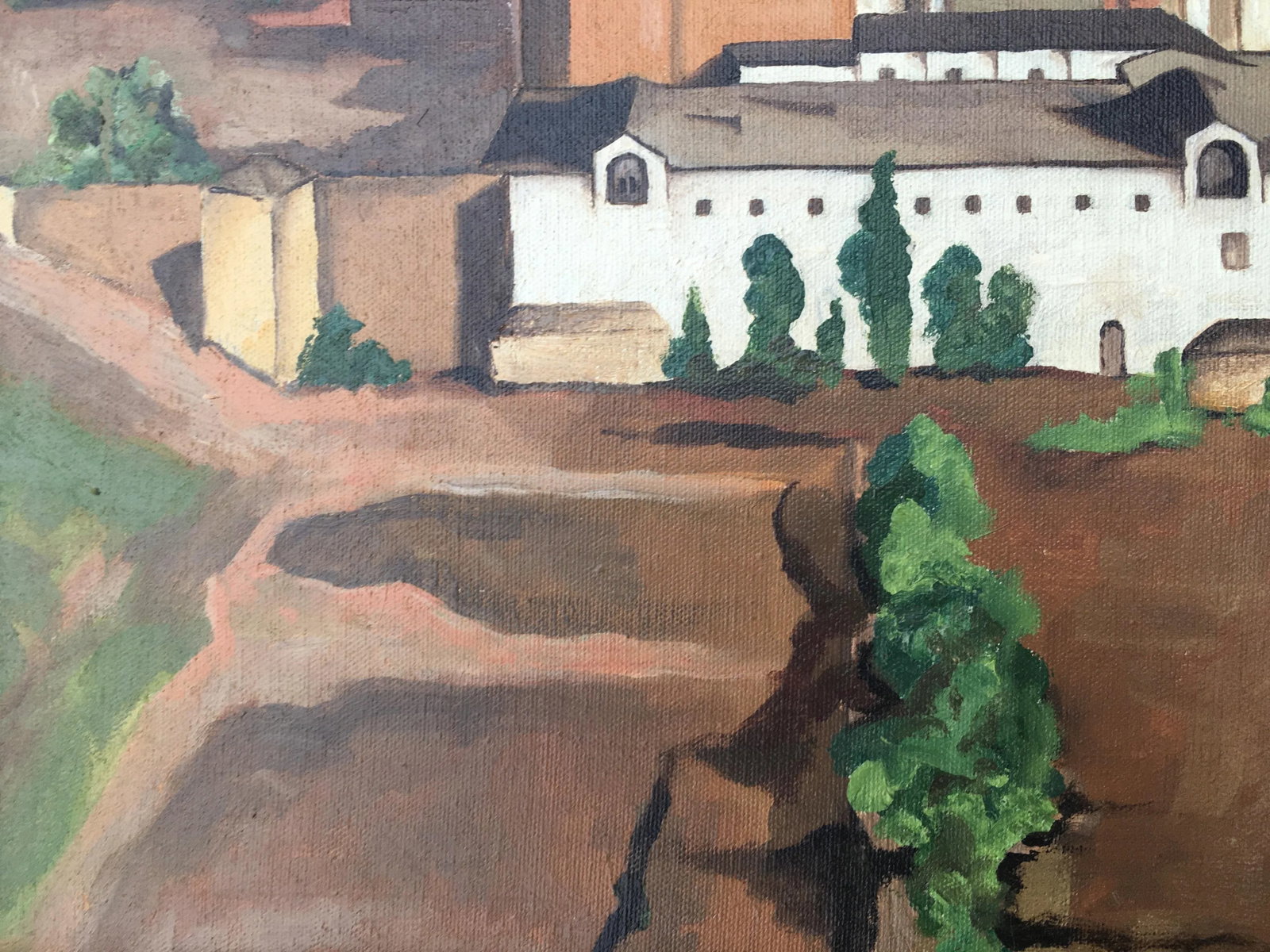 Italian Tuscan Landscape by Listed California American Artist Armando Marchergiani, Framed. - 7