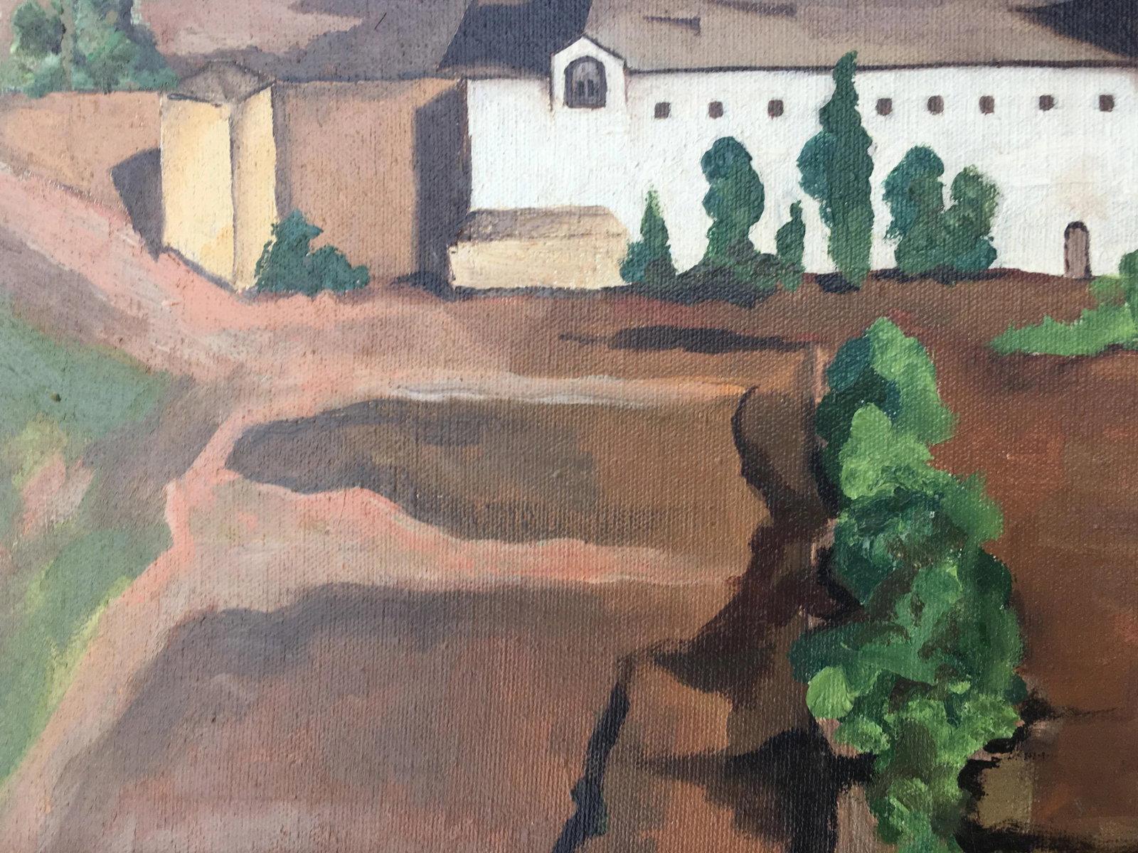 Italian Tuscan Landscape by Listed California American Artist Armando Marchergiani, Framed. - 8