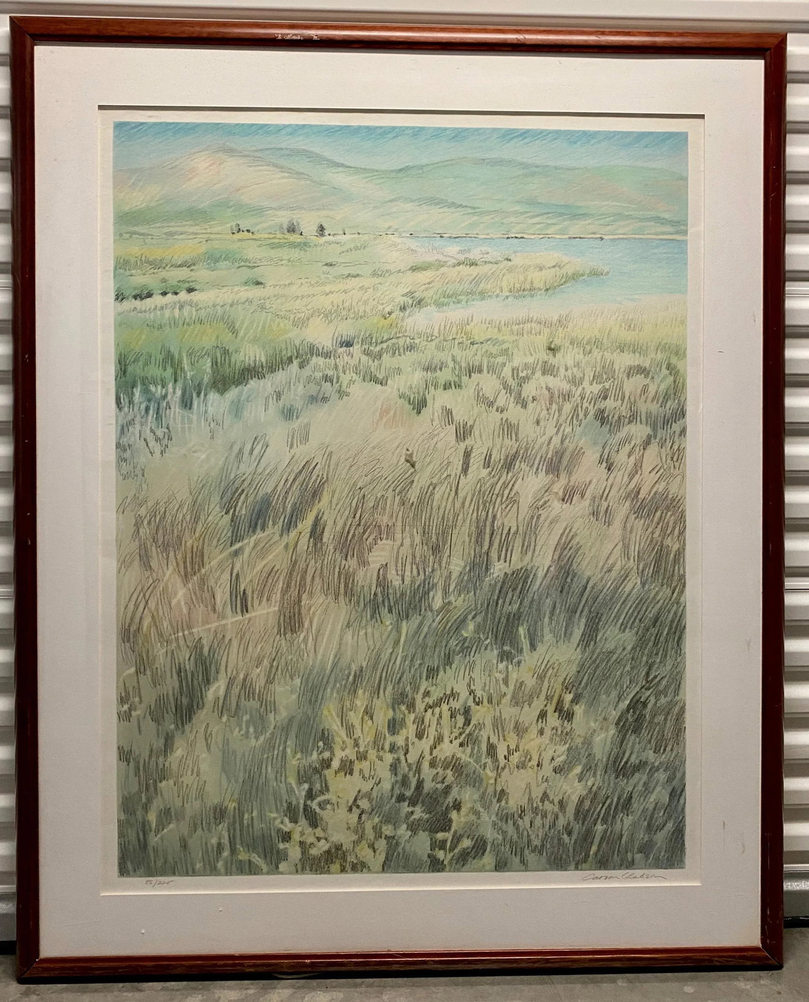 Carson Gladson Large Landscape on Paper, 1980s - Framed - 11