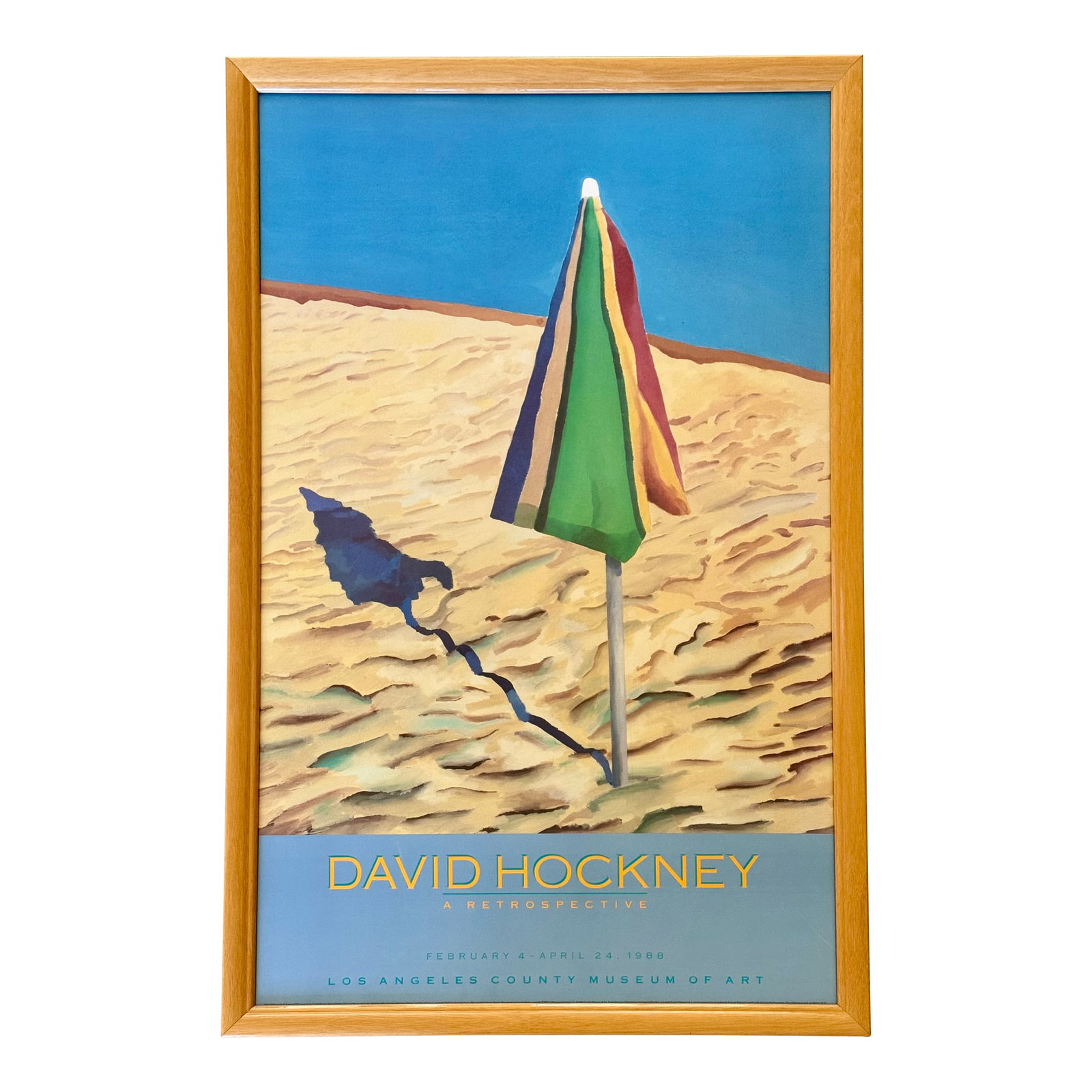 1988 David Hockney Exhibition Poster, Framed (1 of 12)