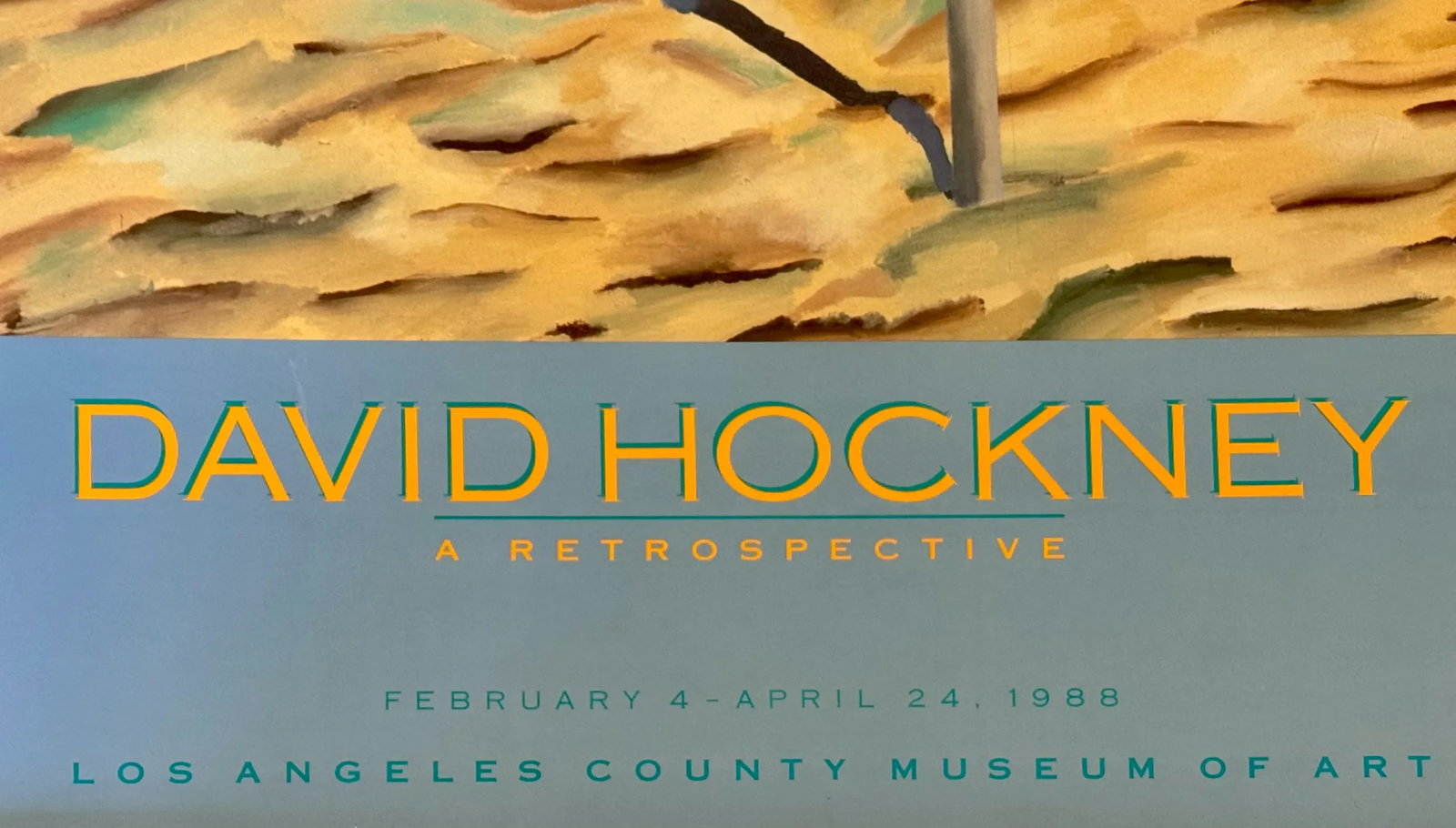 1988 David Hockney Exhibition Poster, Framed - 3