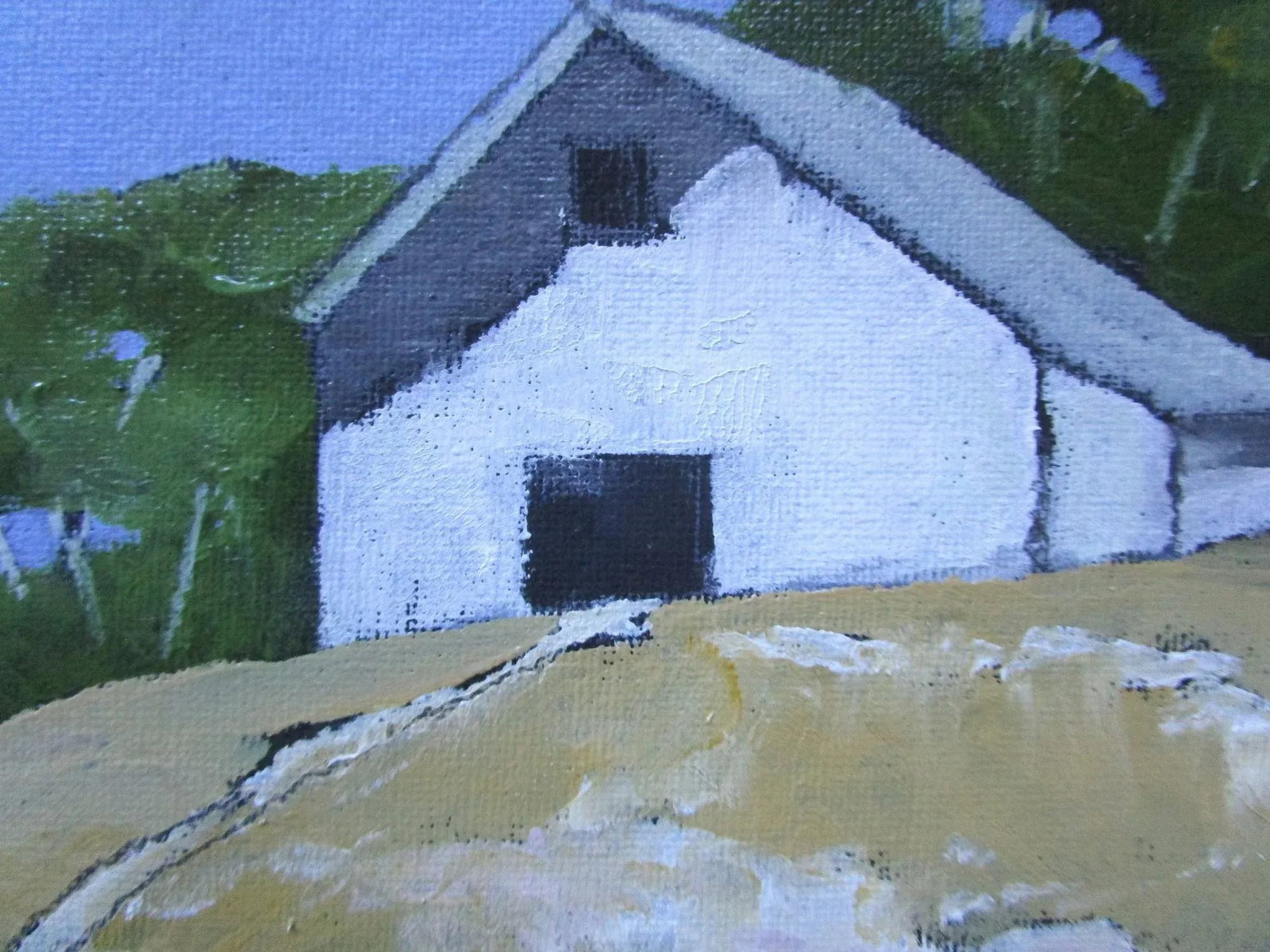 Santa Maria Barn Art Lynne French California Landscape Oil Painting 9x12 - 2