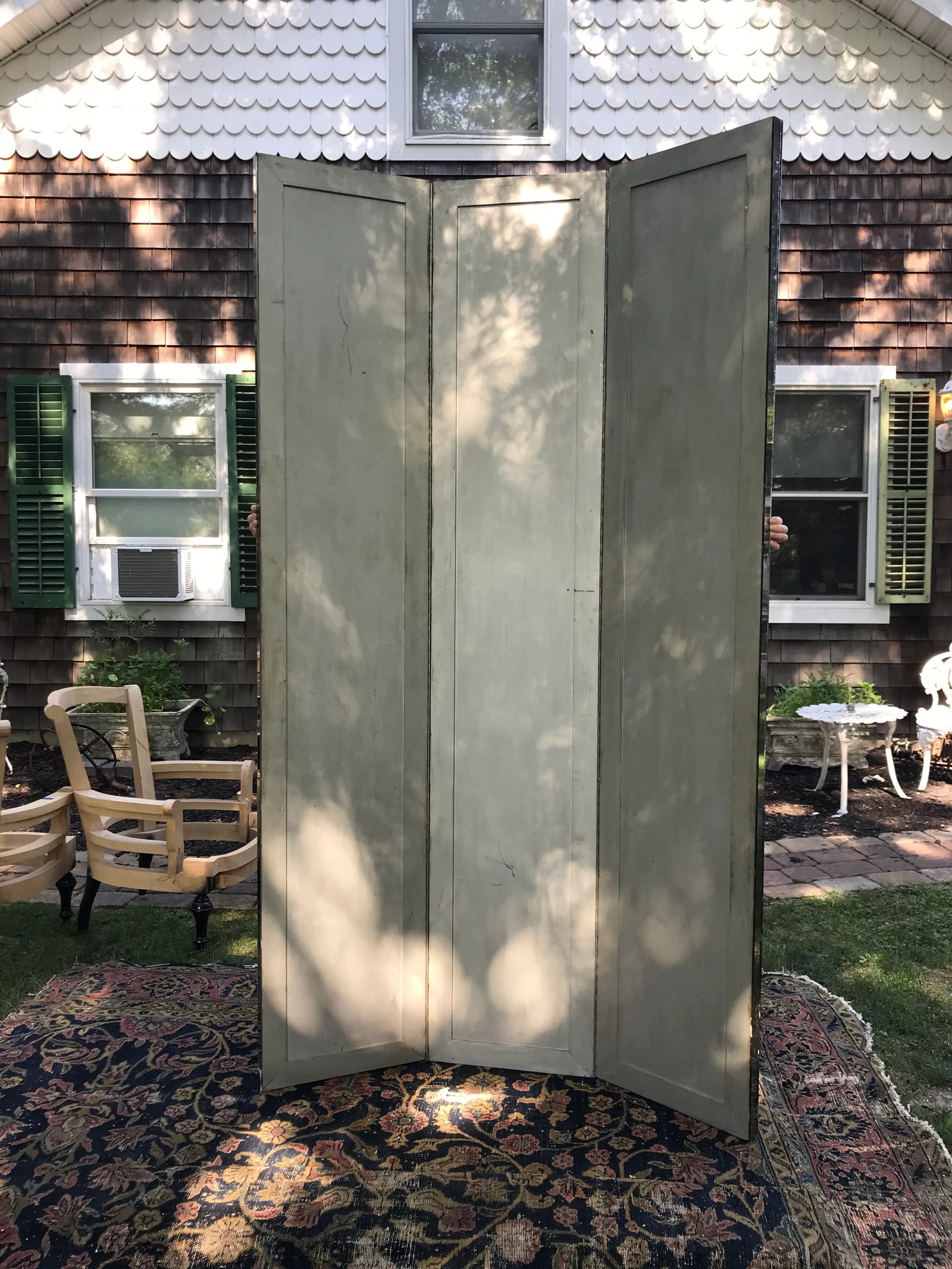 Mid-Century Modern Three Paneled Mirrored Screen - 10