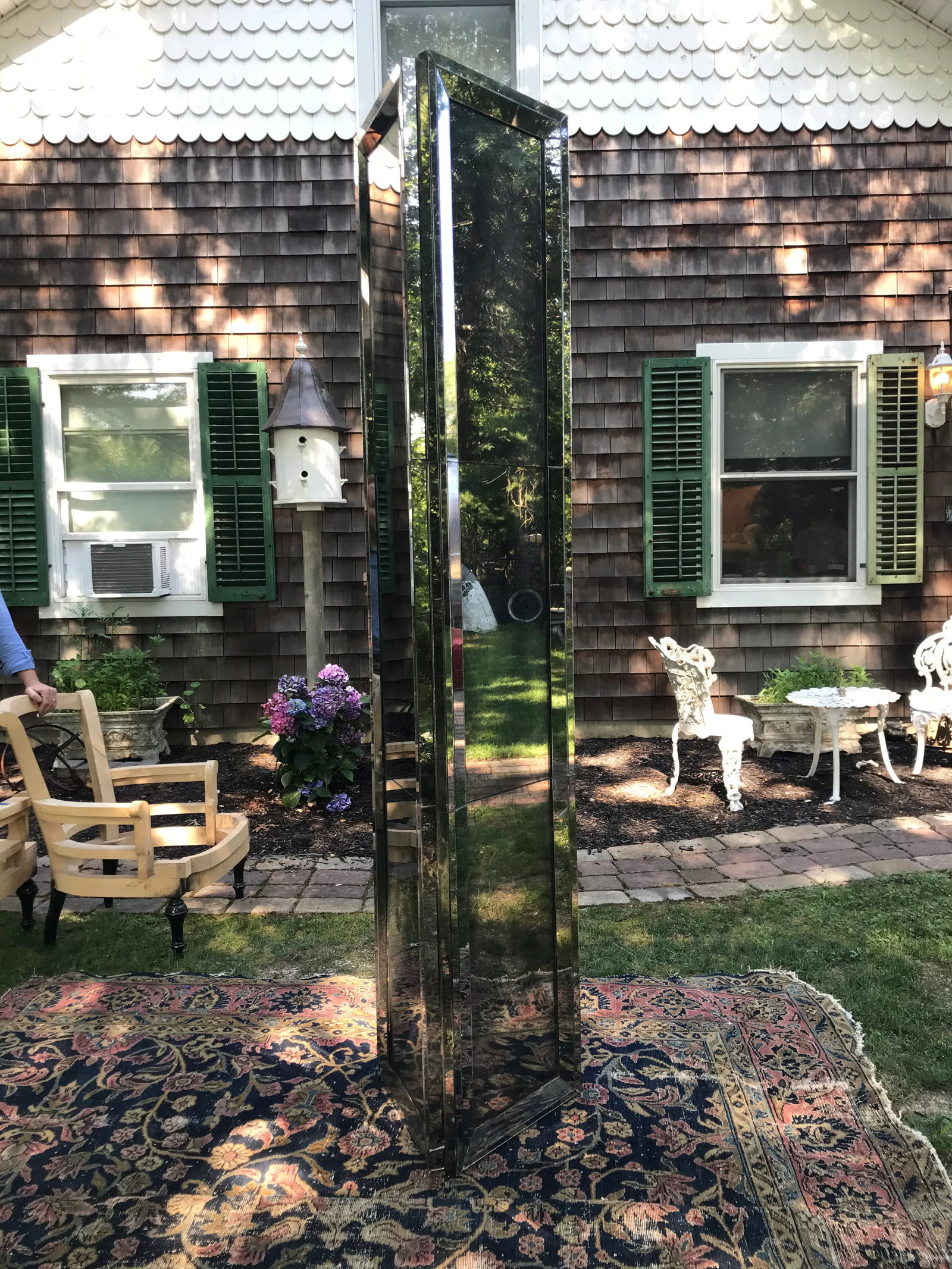 Mid-Century Modern Three Paneled Mirrored Screen - 7