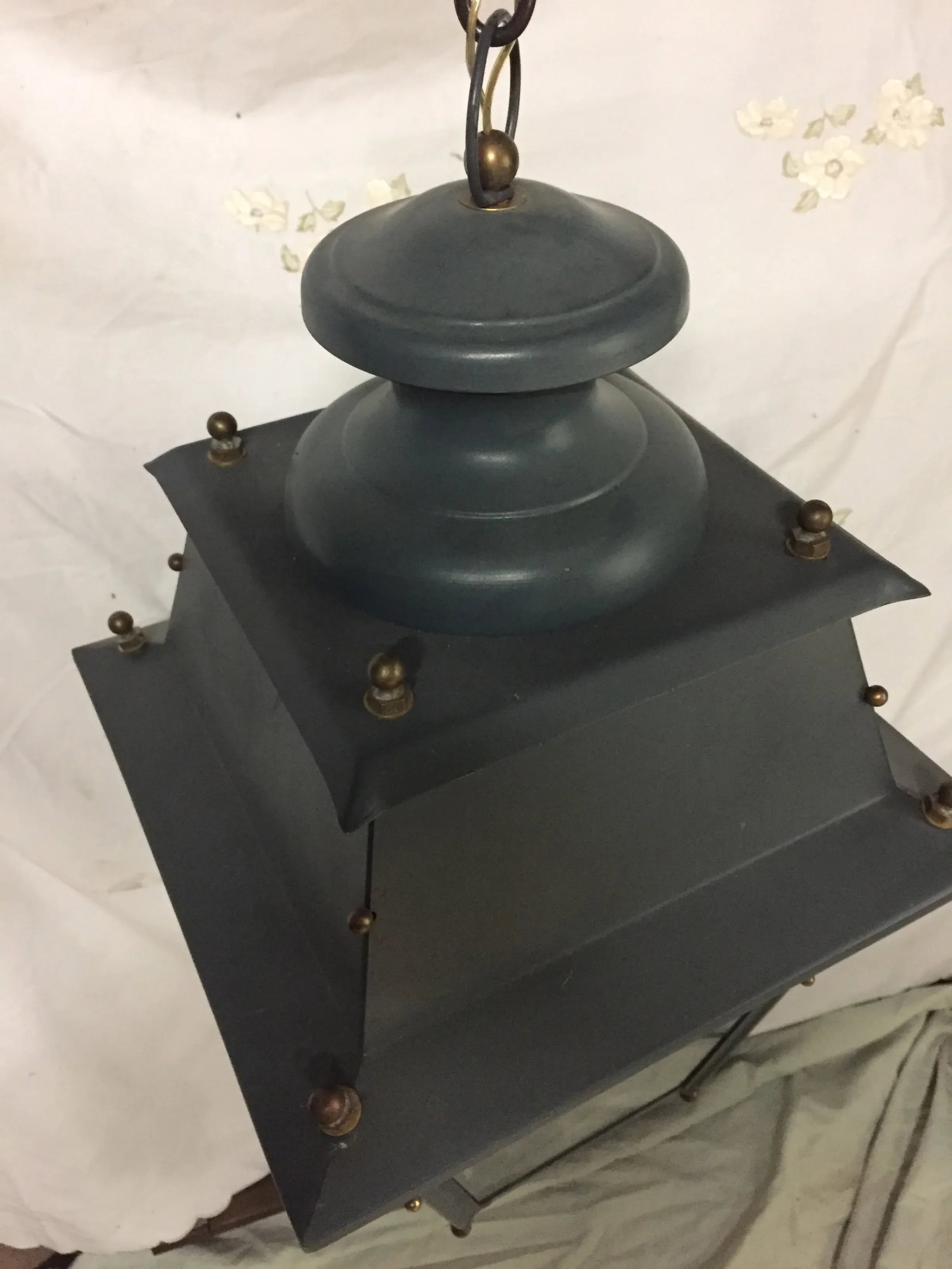 Early 20th Century Victorian Hanging Parisian Street Lantern Lamp - 3