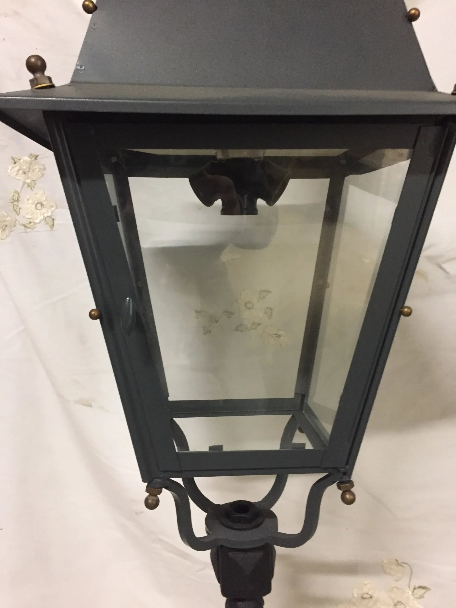 Early 20th Century Victorian Hanging Parisian Street Lantern Lamp - 4