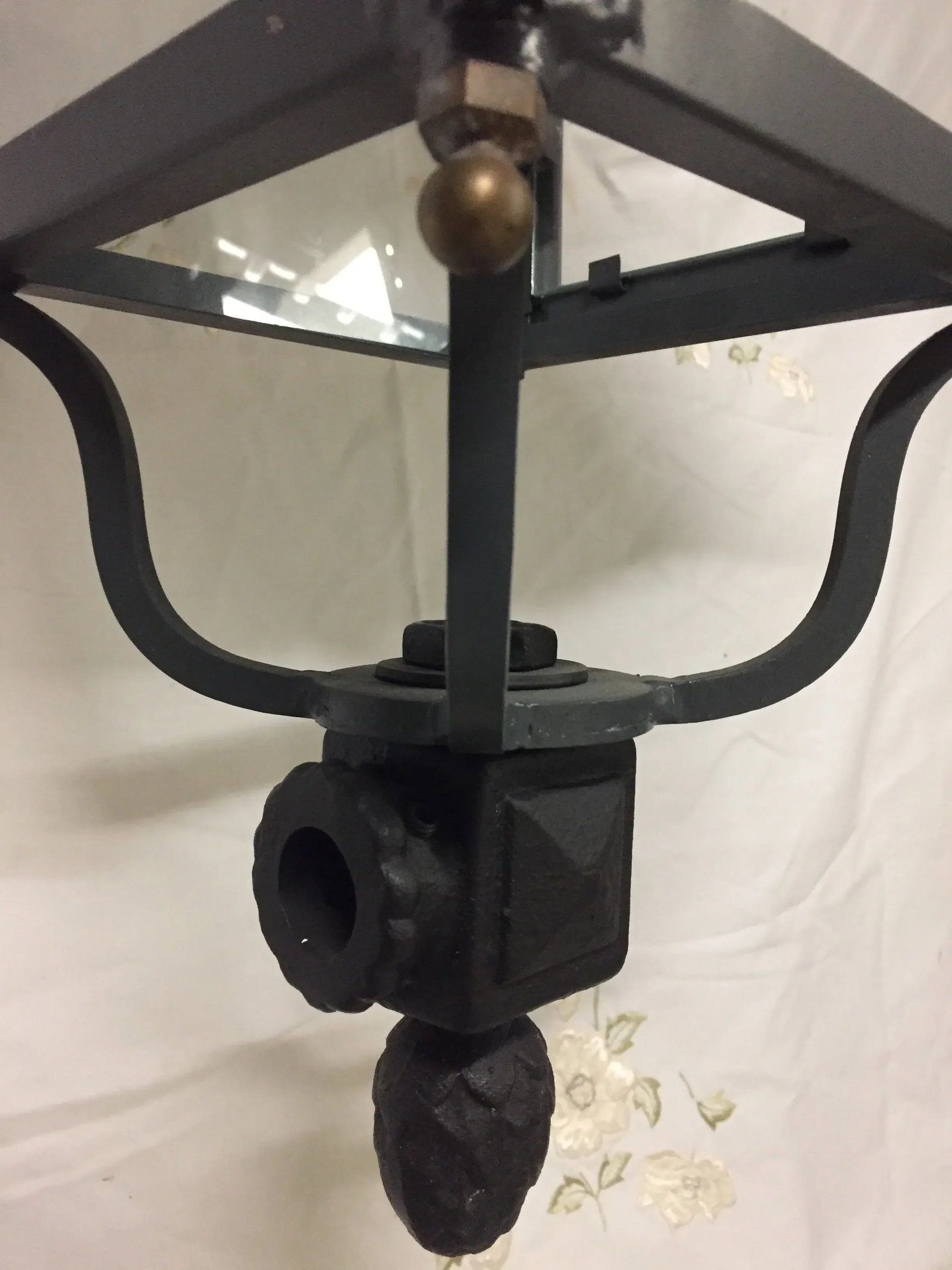 Early 20th Century Victorian Hanging Parisian Street Lantern Lamp - 5