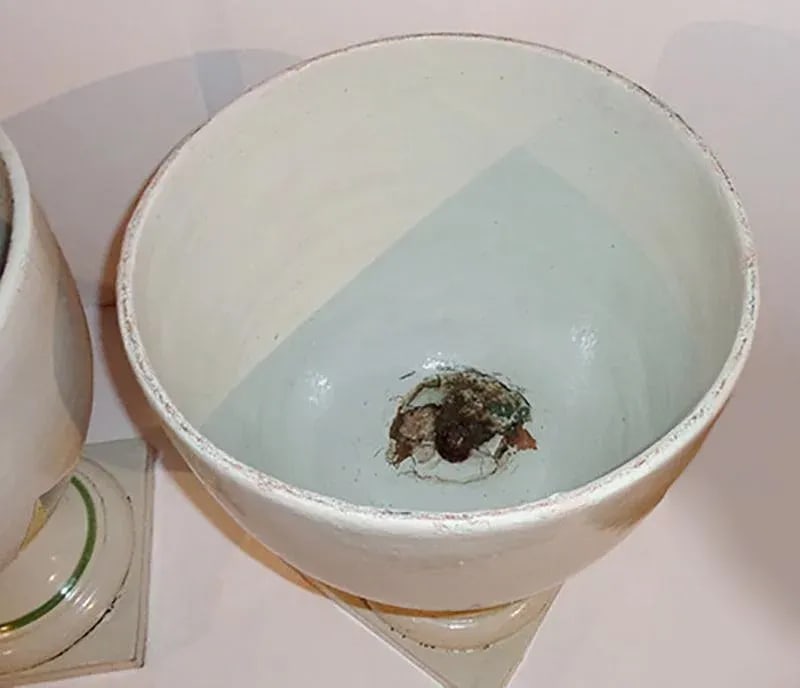 Italian Majolica Planters Mid Century - A Pair - 2