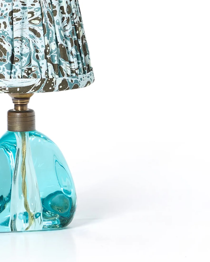 Murano Style Glass Seguso Lamp - Blue - 3