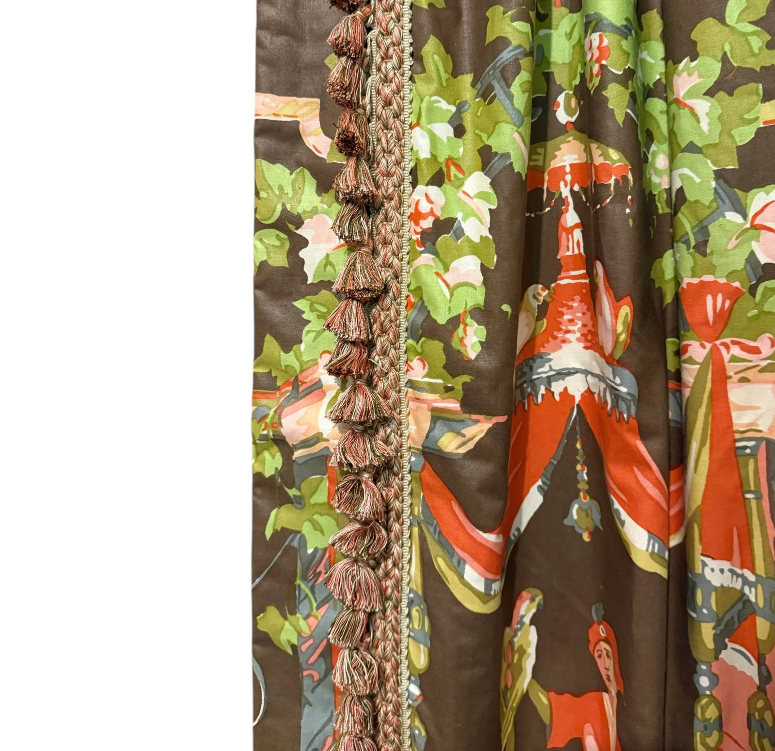 Vintage Custom Venetian Style Polished Cotton Window Treatments - 6 Pieces - 5