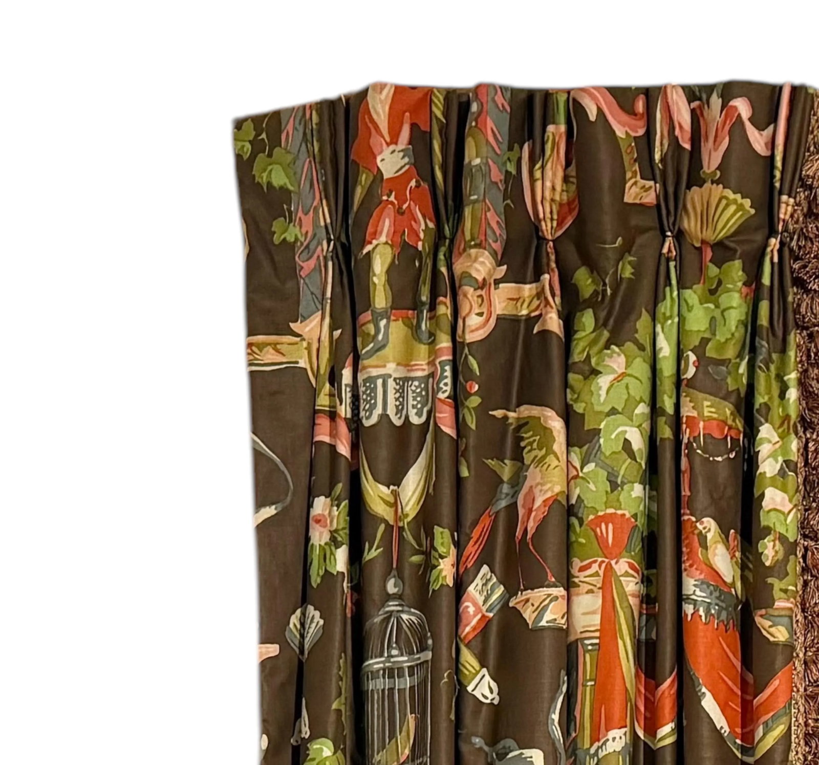 Vintage Custom Venetian Style Polished Cotton Window Treatments - 6 Pieces - 7
