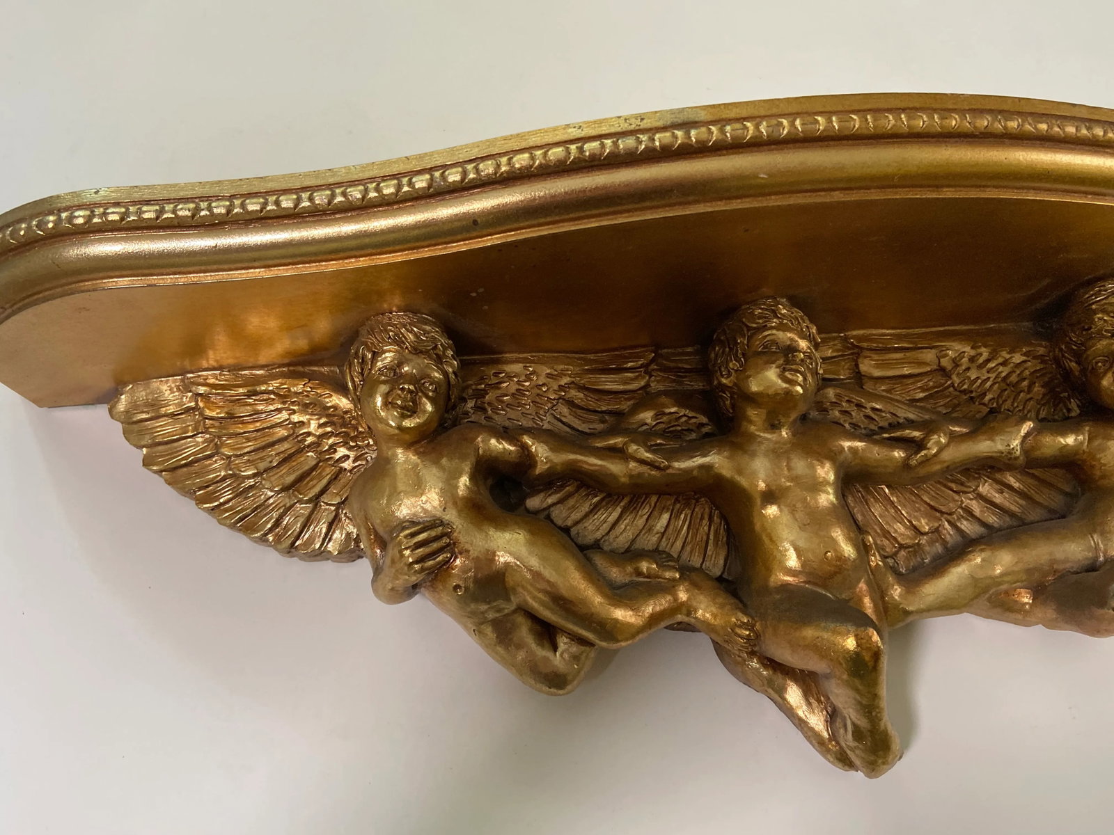 French Italian Cherub Console Wall Shelf - 2