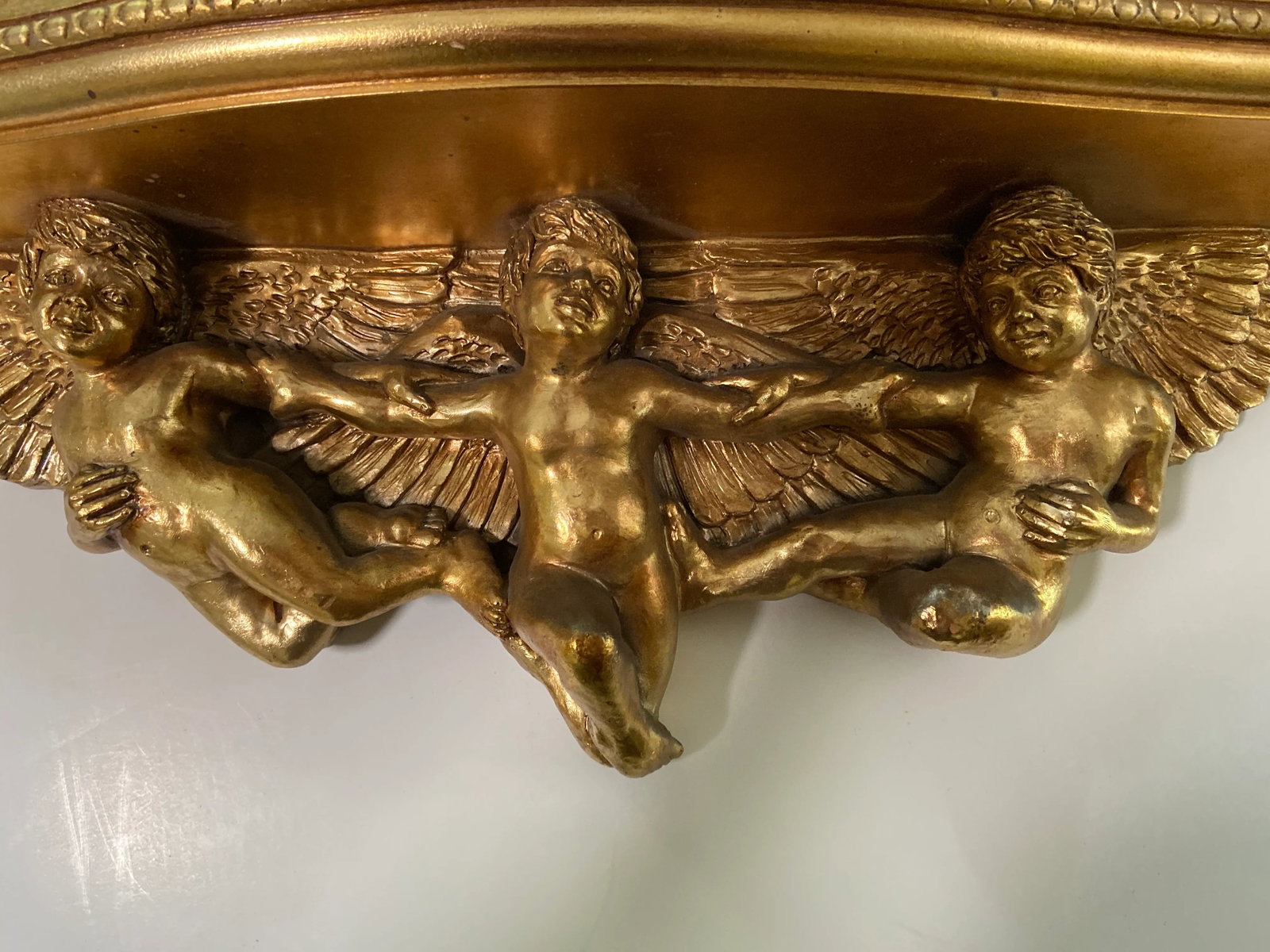 French Italian Cherub Console Wall Shelf - 5