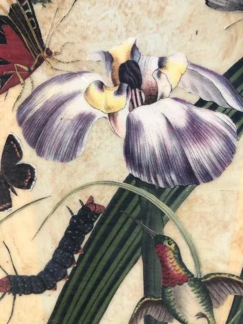Flora and Fauna Decoupage Toleware Planter - 10
