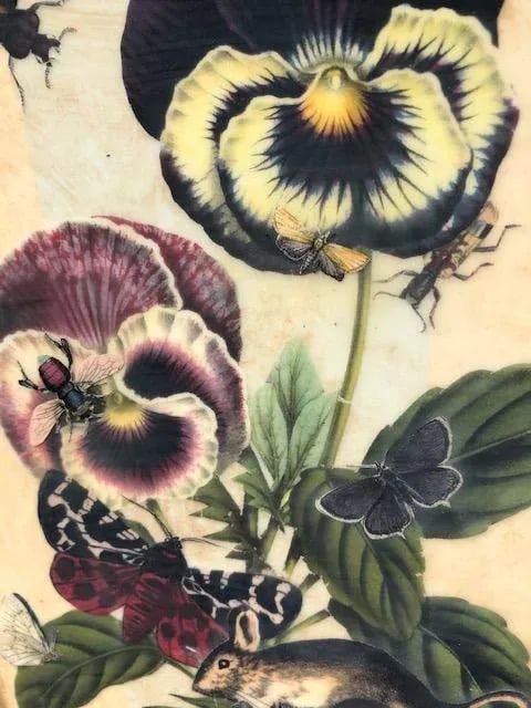 Flora and Fauna Decoupage Toleware Planter - 8