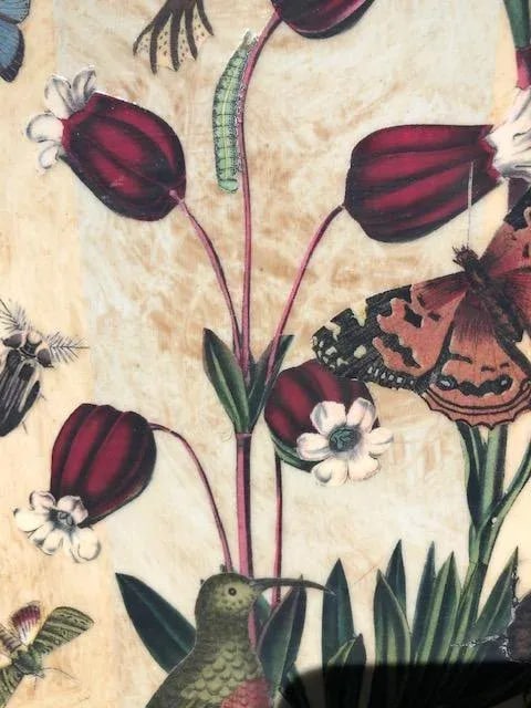 Flora and Fauna Decoupage Toleware Planter - 9