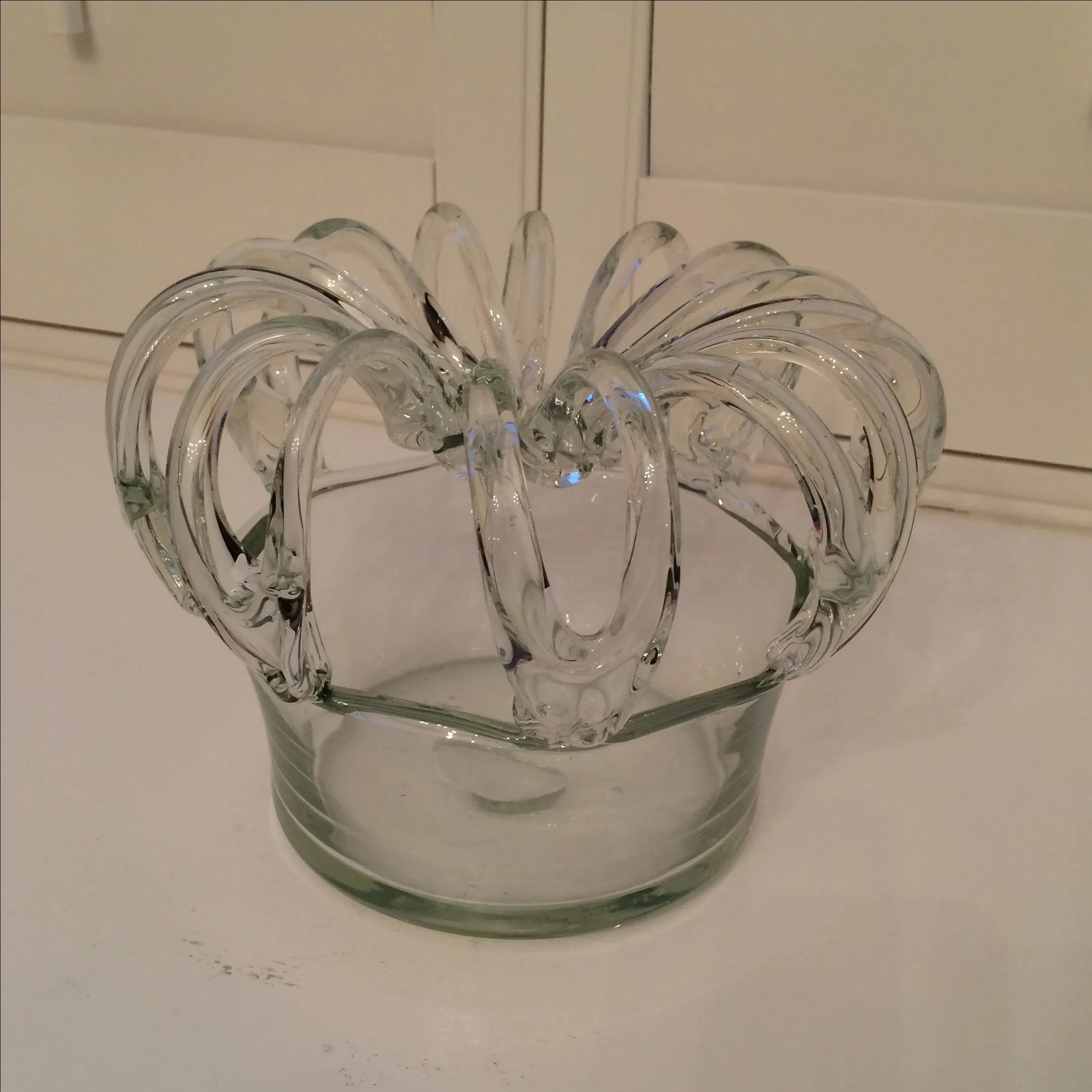 Antique 19th Century Hand Blown Glass Bride's Bank - 2