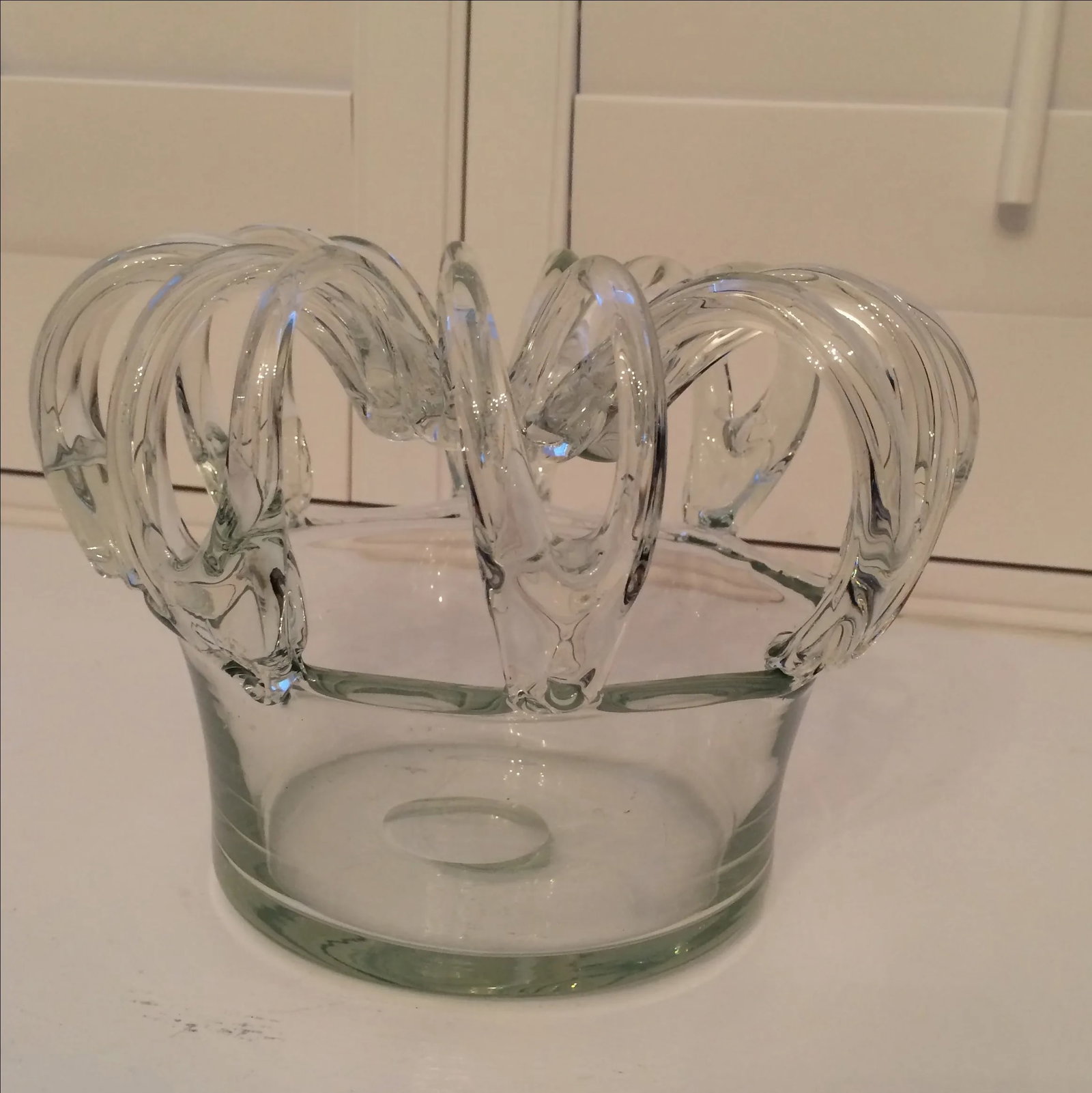 Antique 19th Century Hand Blown Glass Bride's Bank - 3