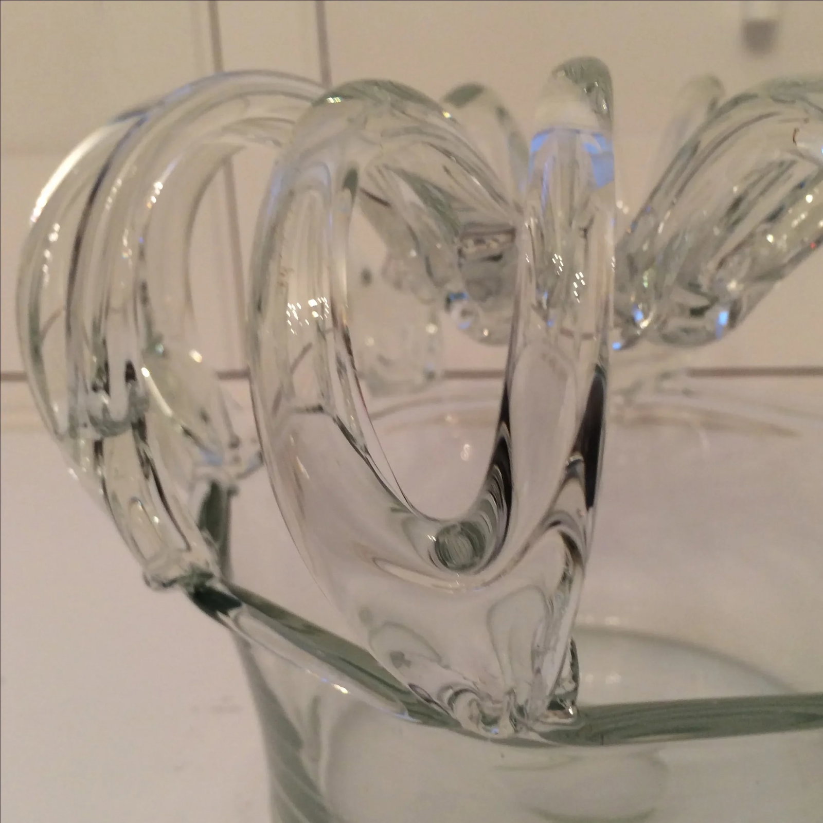 Antique 19th Century Hand Blown Glass Bride's Bank - 6